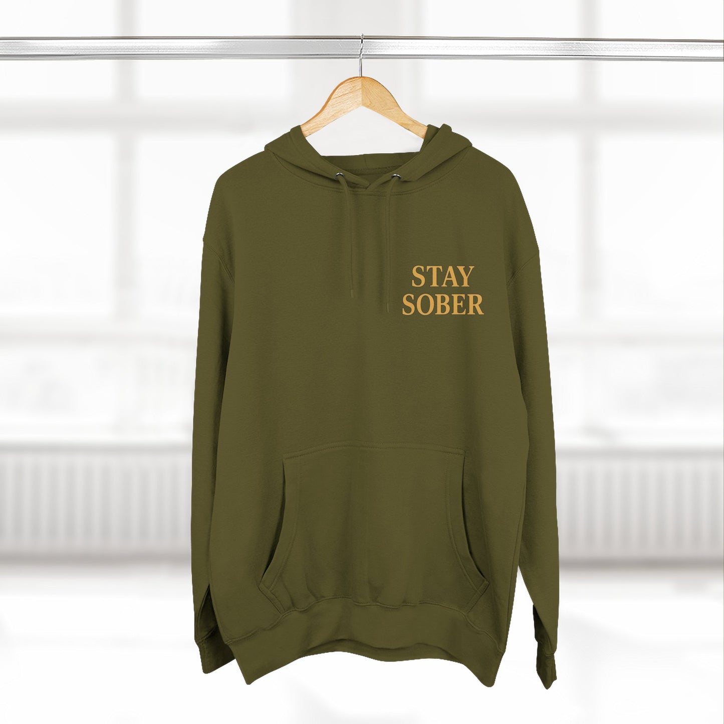 Samurai hoodie- Stay Sober, Defend Peace | Cozy Sweatshirt for Wellness, Gratitude Gifts, Motivation, Mindfulness