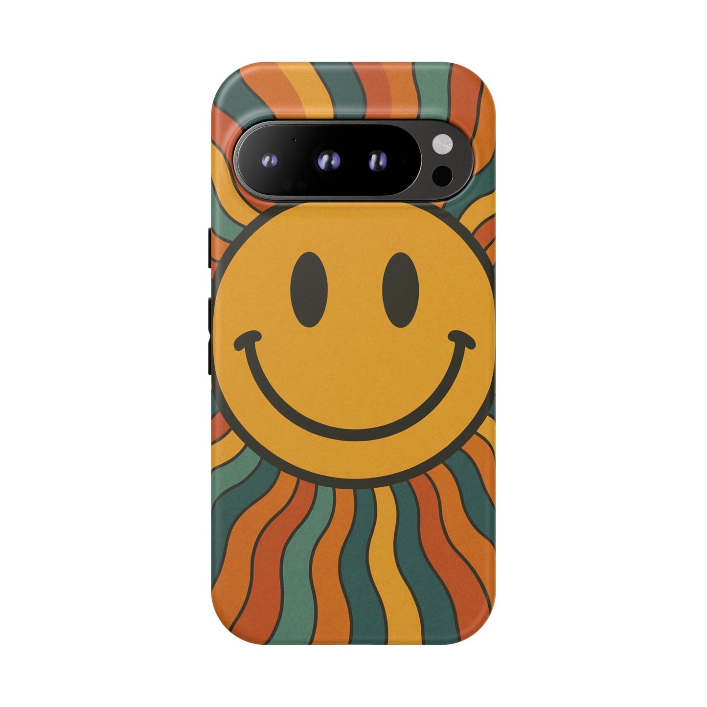 Colorful Smiley Phone Case, Retro Vibe Phone Cover, Cute Gift for Kids and Adults, Fun Protector for Everyday Use, Eco-Friendly Merchandise