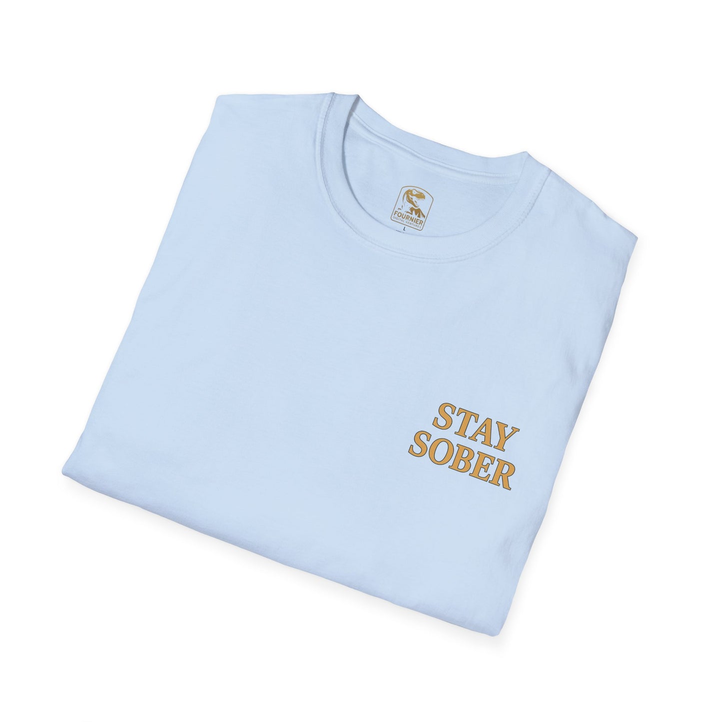 Sobriety Motivation Tee Shirt - Unisex Softstyle T-Shirt All Gas No Breaks Stay Strong Be Real