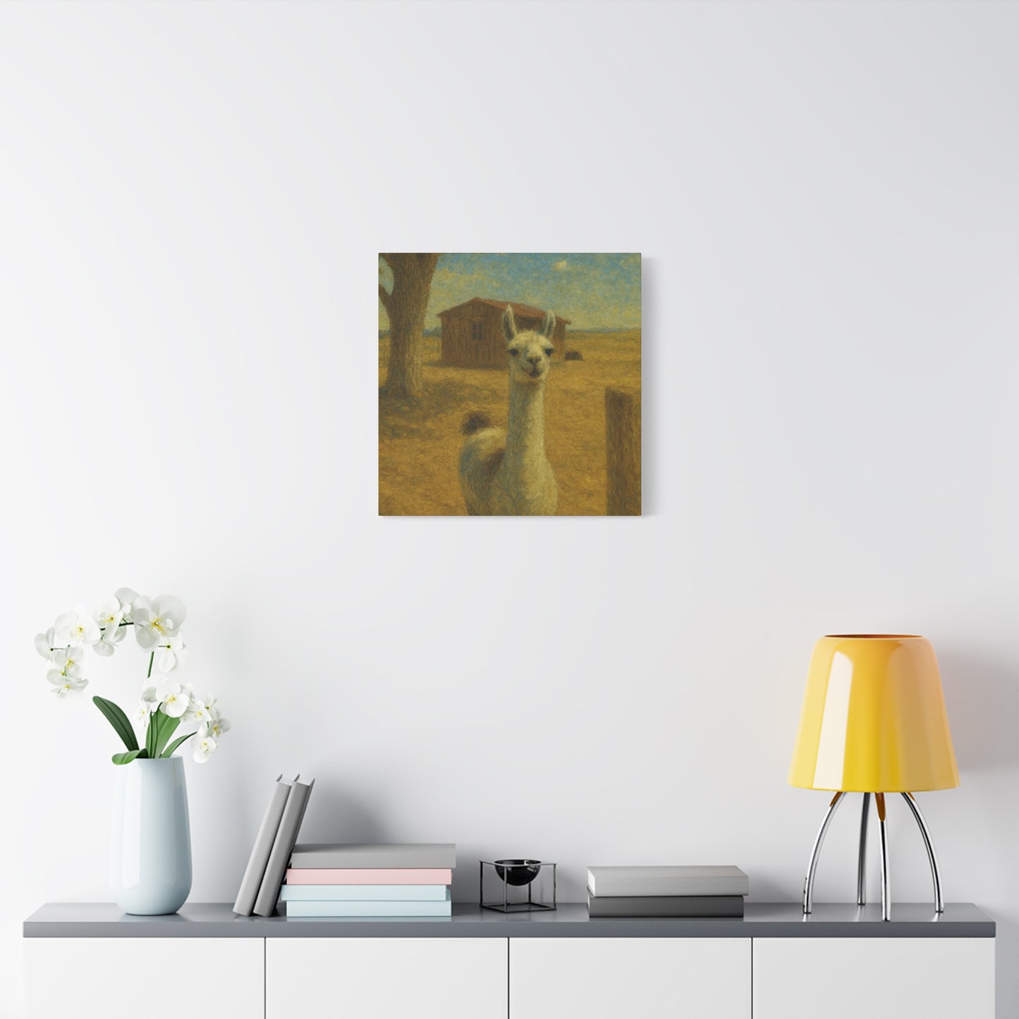 Llama Artwork Canvas Print, Unique Home Decor, Wall Art for Animal Lovers, Canvas Wall Art, Gift for Nature Enthusiasts