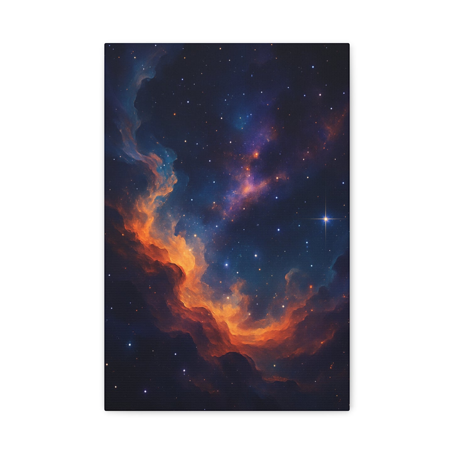 Stellar Flame – Nebula Canvas Art