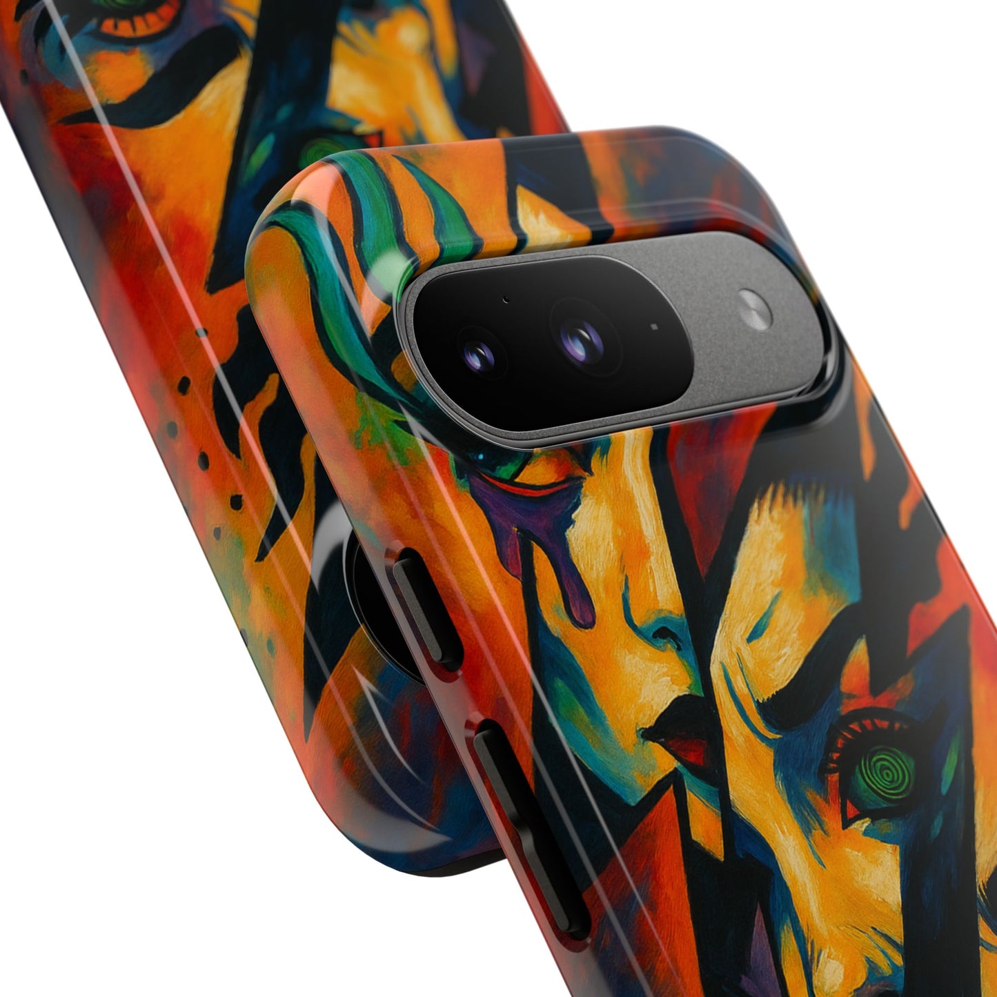Vibrant Phone Case with Edgy Art, Tough Cases for Trendsetters, Unique Gift for Art Lovers, Colorful Phone Accessory, Protection and Style
