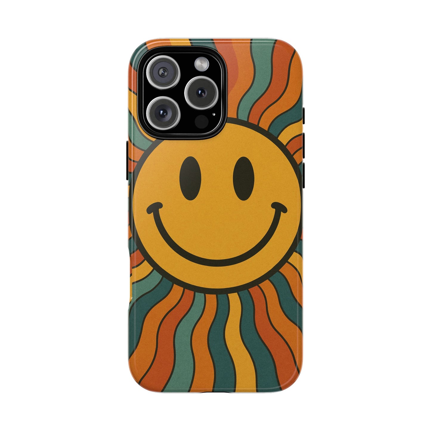 Colorful Smiley Phone Case, Retro Vibe Phone Cover, Cute Gift for Kids and Adults, Fun Protector for Everyday Use, Eco-Friendly Merchandise
