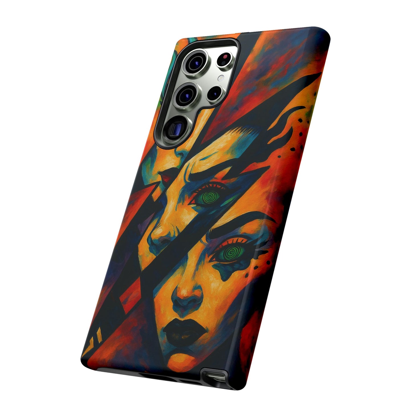 Vibrant Phone Case with Edgy Art, Tough Cases for Trendsetters, Unique Gift for Art Lovers, Colorful Phone Accessory, Protection and Style