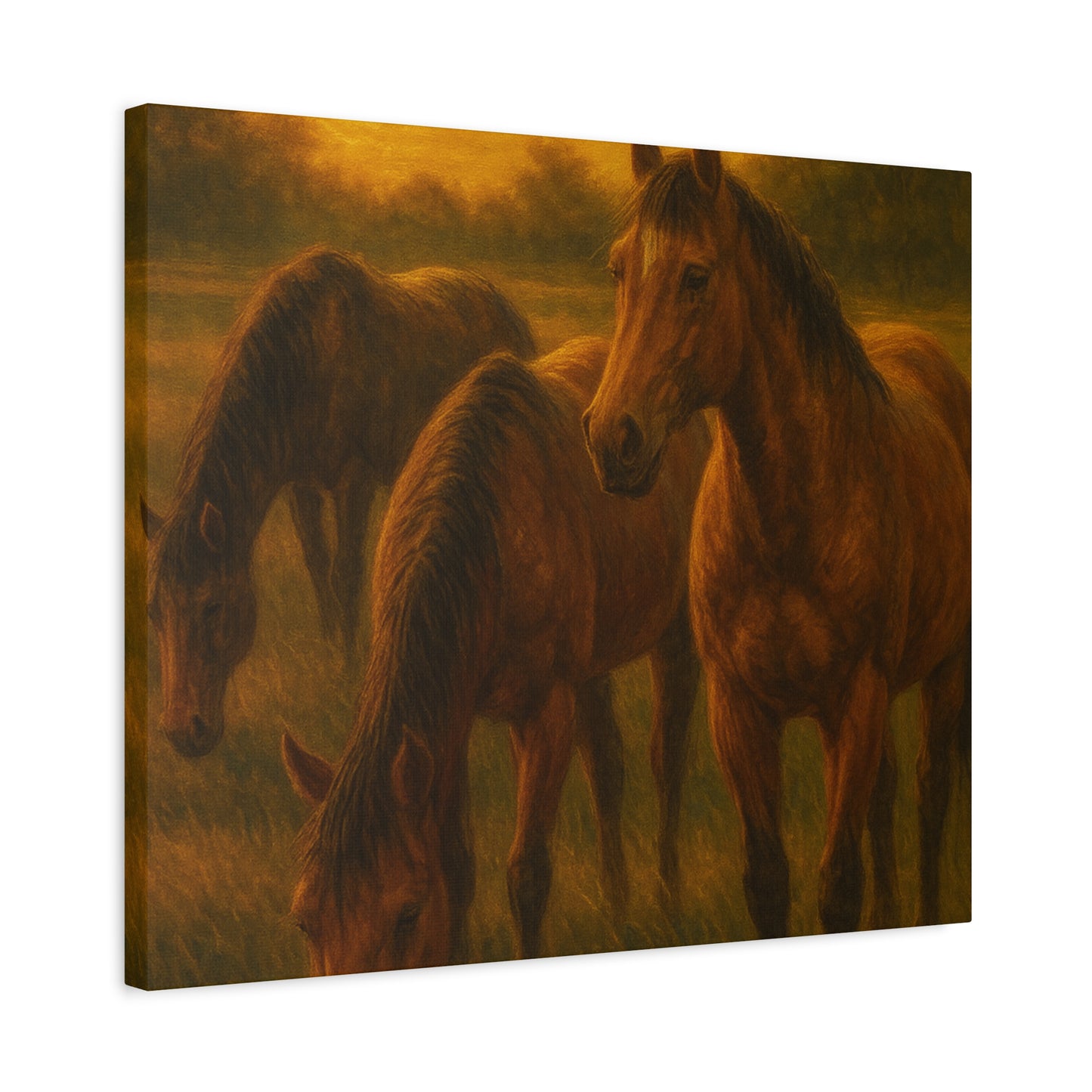Rustic Horse Artwork Canvas, Equine Home Decor, Horse Lover Gift, Farmhouse Wall Art, Equestrian Decor, Nature Inspired