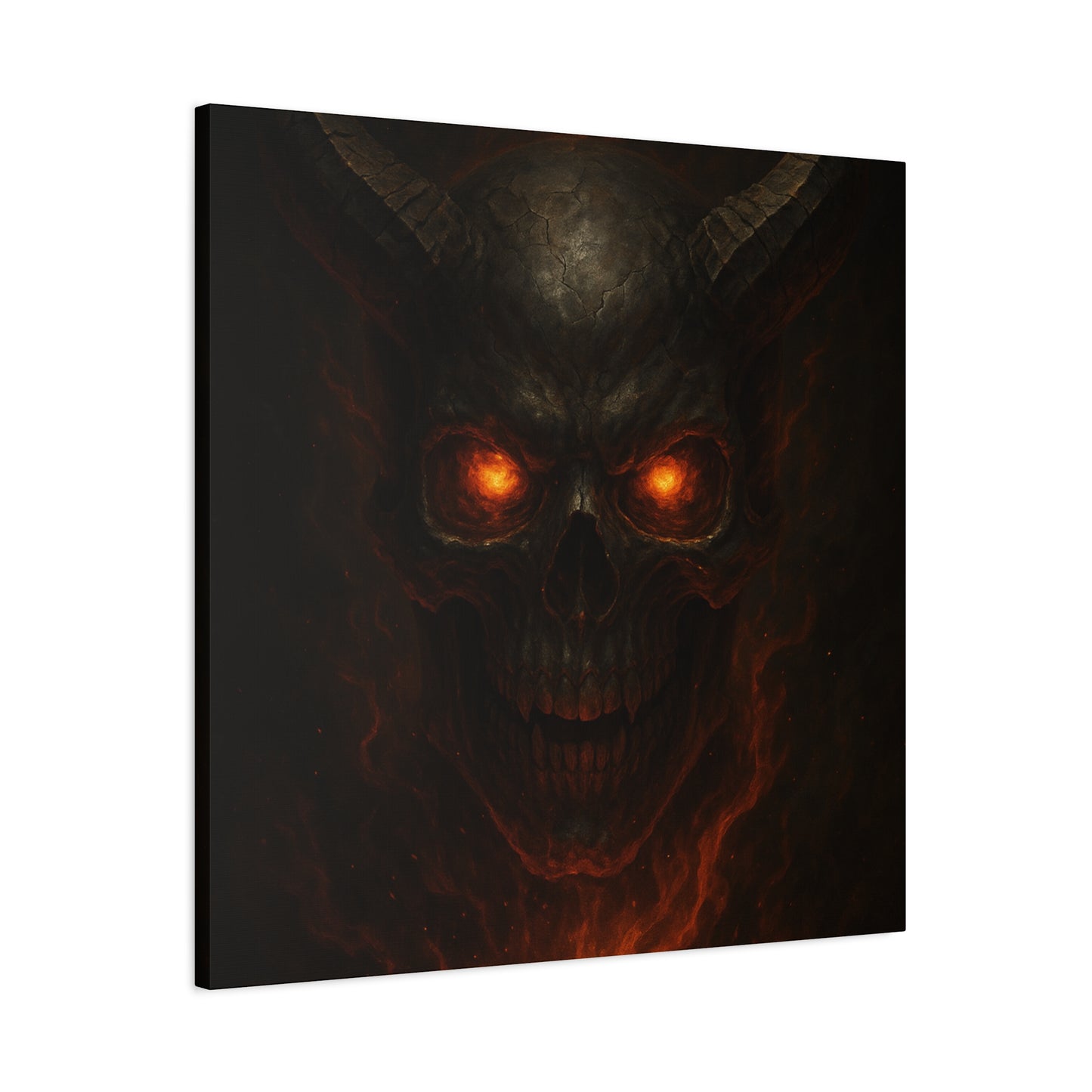 Gothic Wall Art Canvas, Dark Decor for Halloween, Gift for Horror Fans, Scary Home Wall Hanging, Edgy Room Decor