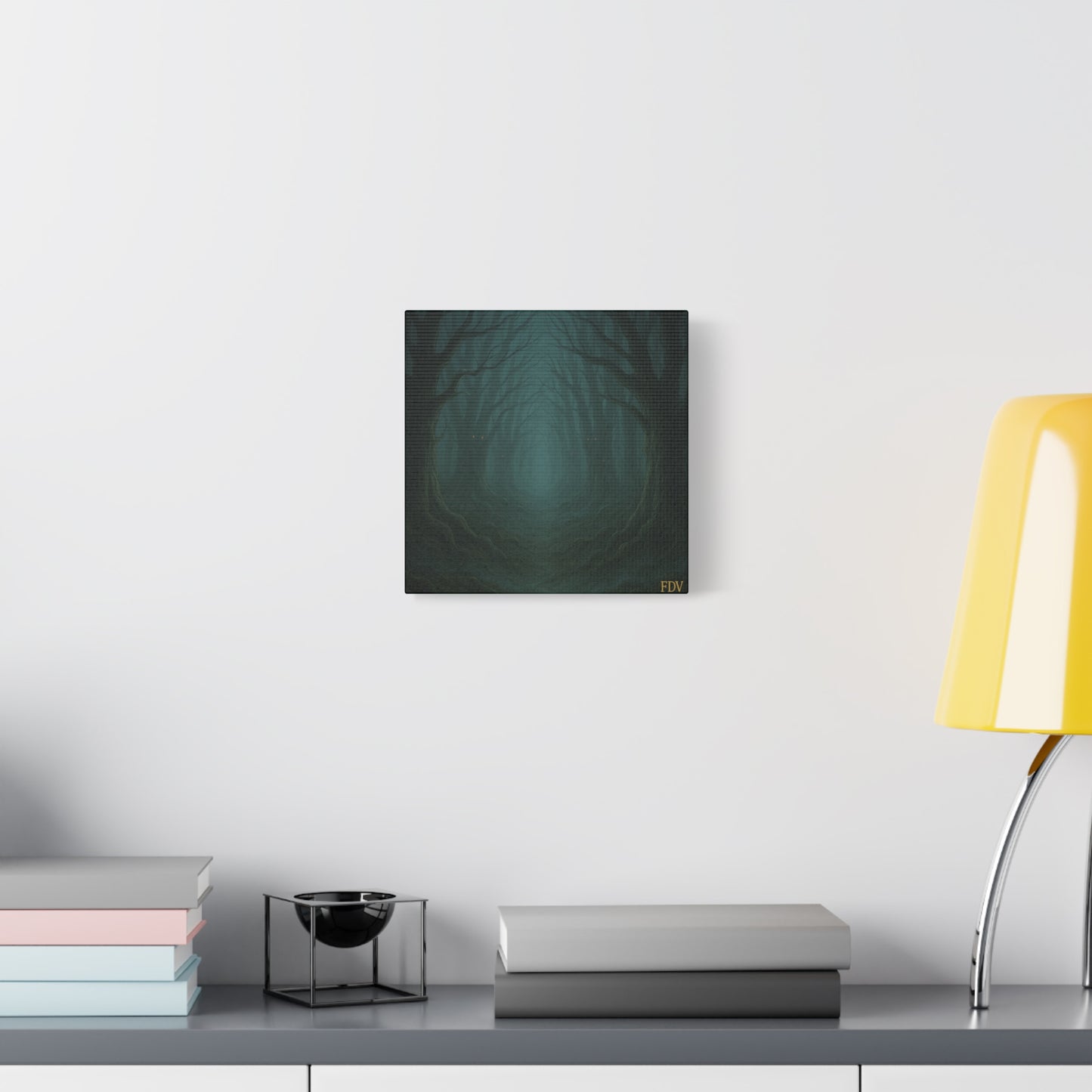 Eerie Forest Canvas Art, Spooky Home Decor, Dark Wall Hanging, Halloween Wall Art, Unique Gift for Nature Lovers, Gothic Decor