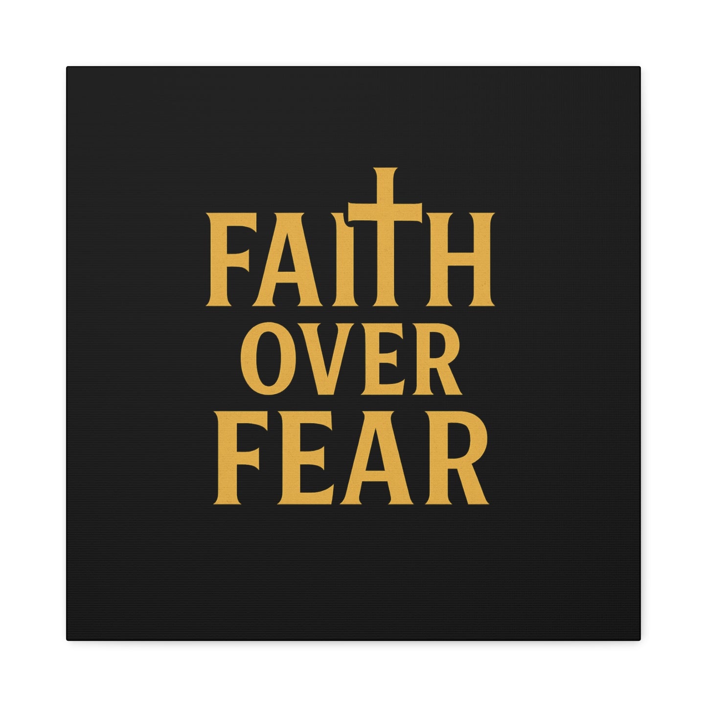 Faith Over Fear Canvas Art - Inspirational Wall Decor, Motivational Gift, Home Decoration, Christian Wall Art, Belief Affirmation