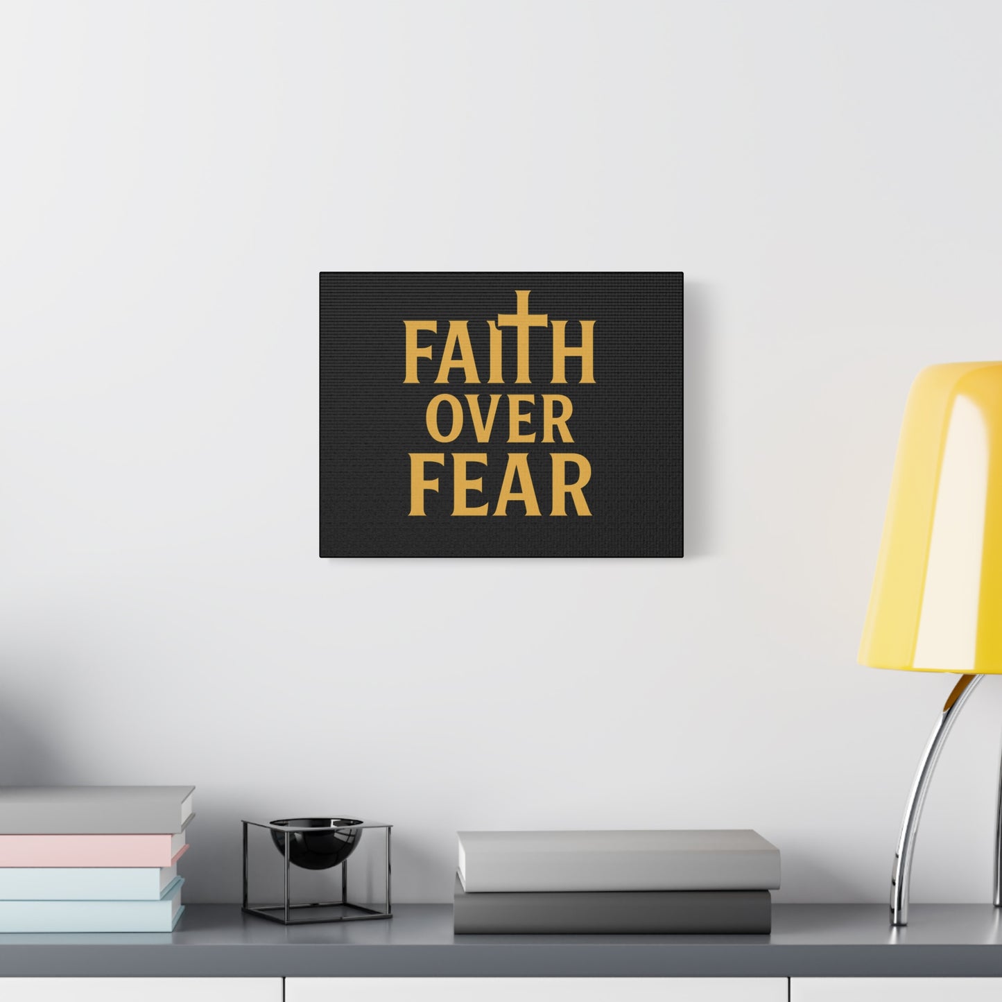 Faith Over Fear Canvas Art - Inspirational Wall Decor, Motivational Gift, Home Decoration, Christian Wall Art, Belief Affirmation