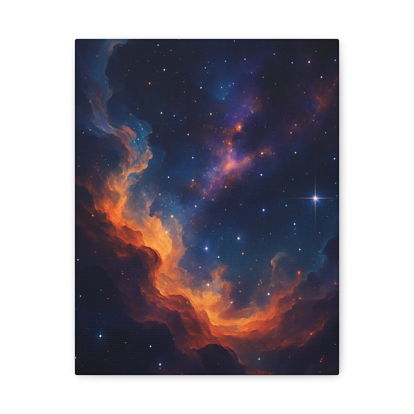 Stellar Flame – Nebula Canvas Art