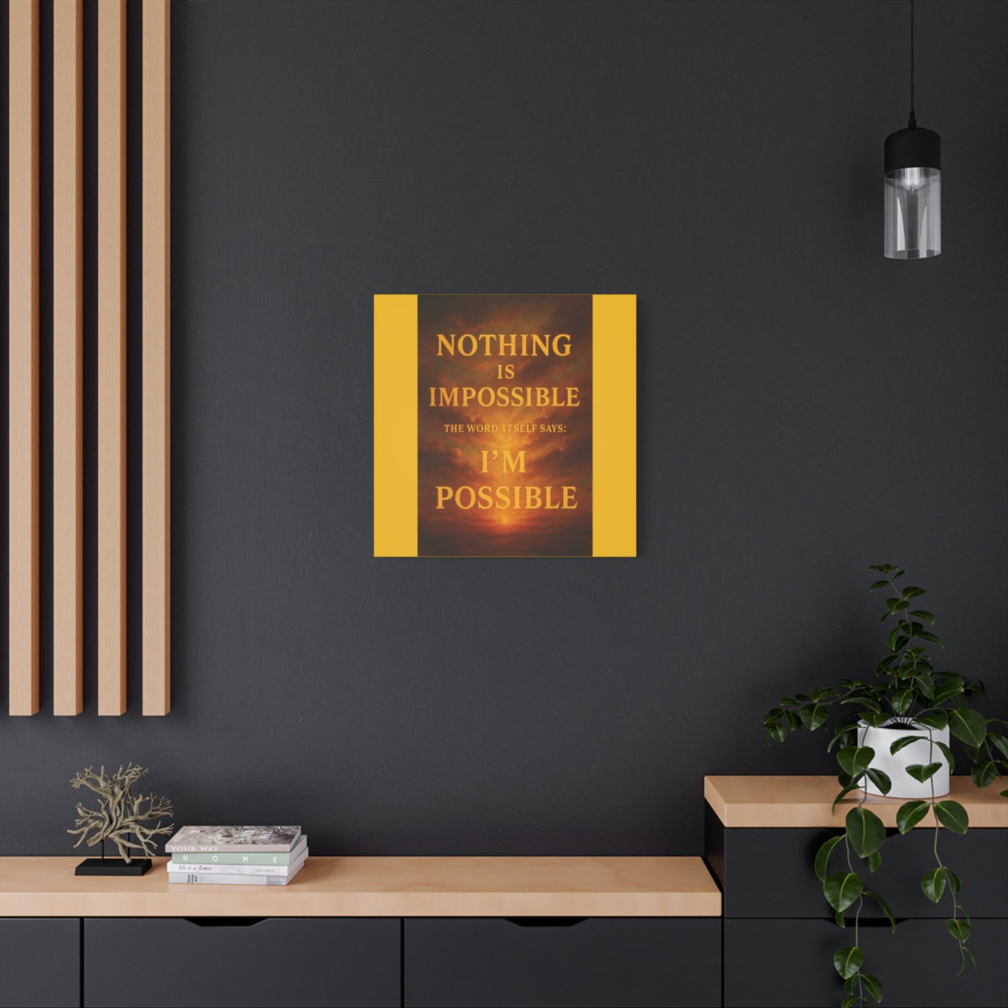 Inspirational Canvas Print, Motivational Wall Art, Positive Quote Decor, Home Office Wall Art, Gift for Dreamers