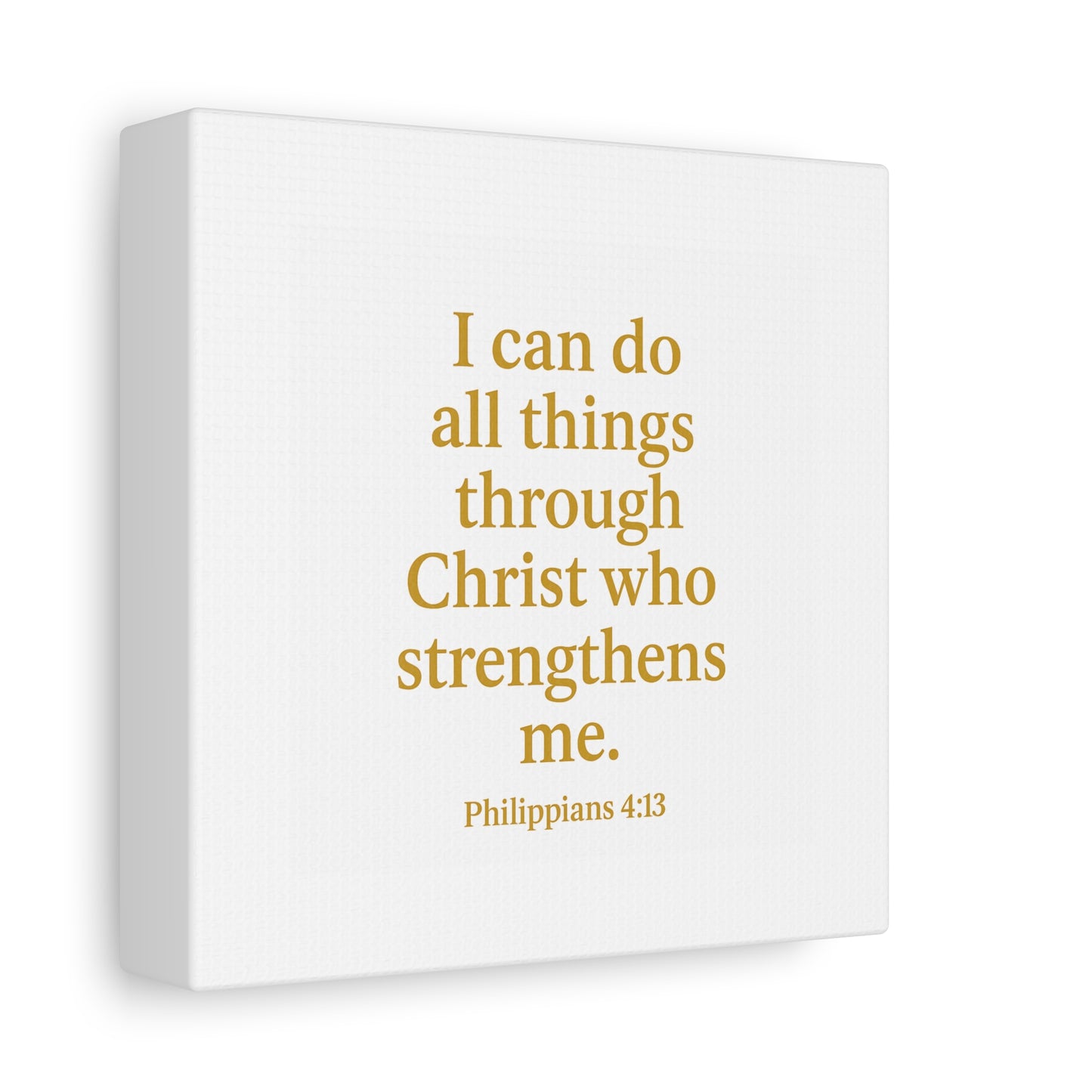 Inspirational Wall Art Canvas - Philippians 4:13 Quote, Motivational Home Decor, Christian Gift, Modern Framed Print, Faith-Based Art