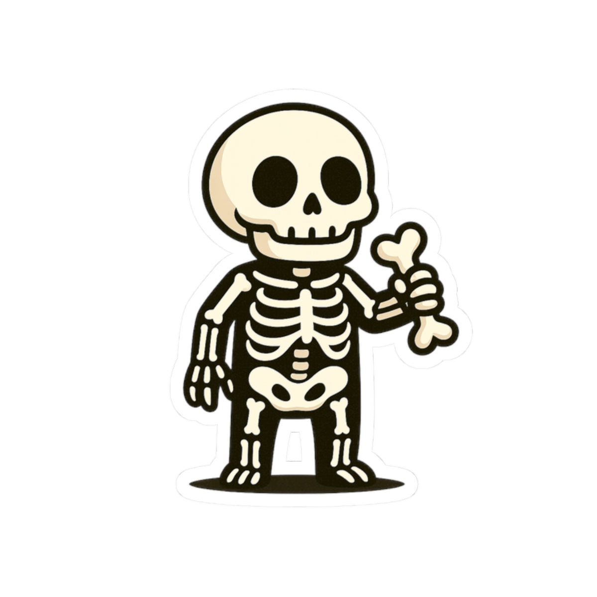 Whimsical Skeleton Kiss-Cut Stickers | Fun Halloween Decor, Cute Gifts, Laptop Stickers, Party Favors, Bone Lover Merchandise