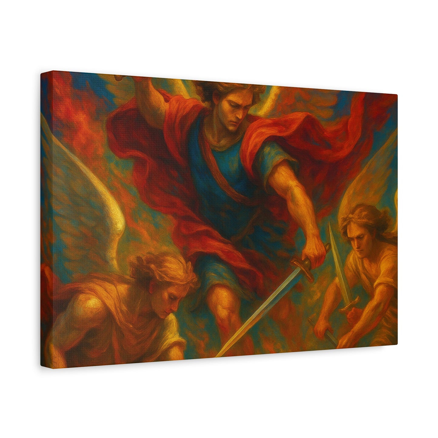 Divine Art Canvas, St Michael Wall Decor, Spiritual Home Decor, Inspirational Gift, Saint Art Print, Religious Wall Art