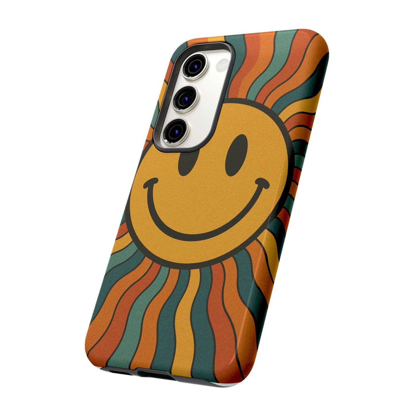 Colorful Smiley Phone Case, Retro Vibe Phone Cover, Cute Gift for Kids and Adults, Fun Protector for Everyday Use, Eco-Friendly Merchandise