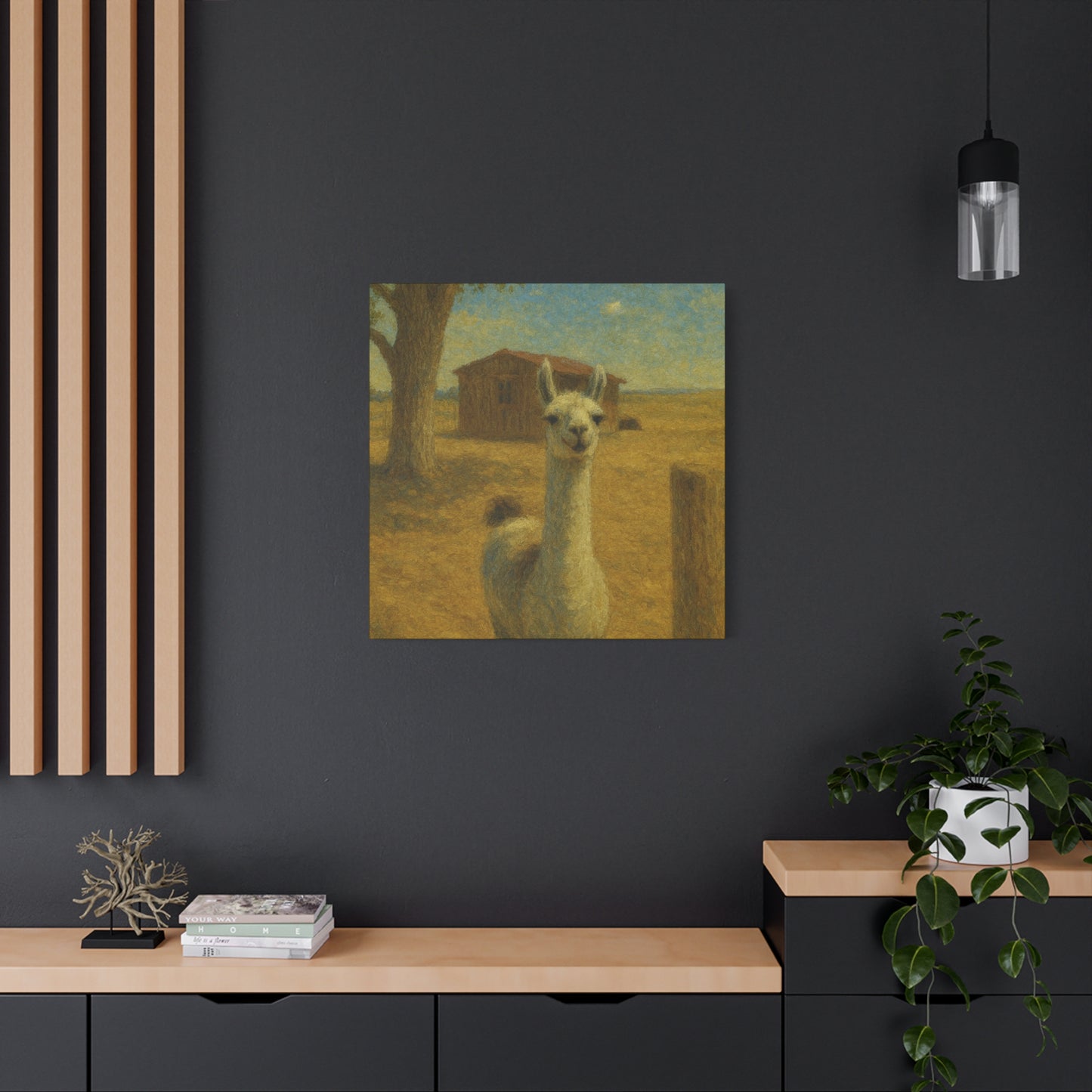 Llama Artwork Canvas Print, Unique Home Decor, Wall Art for Animal Lovers, Canvas Wall Art, Gift for Nature Enthusiasts