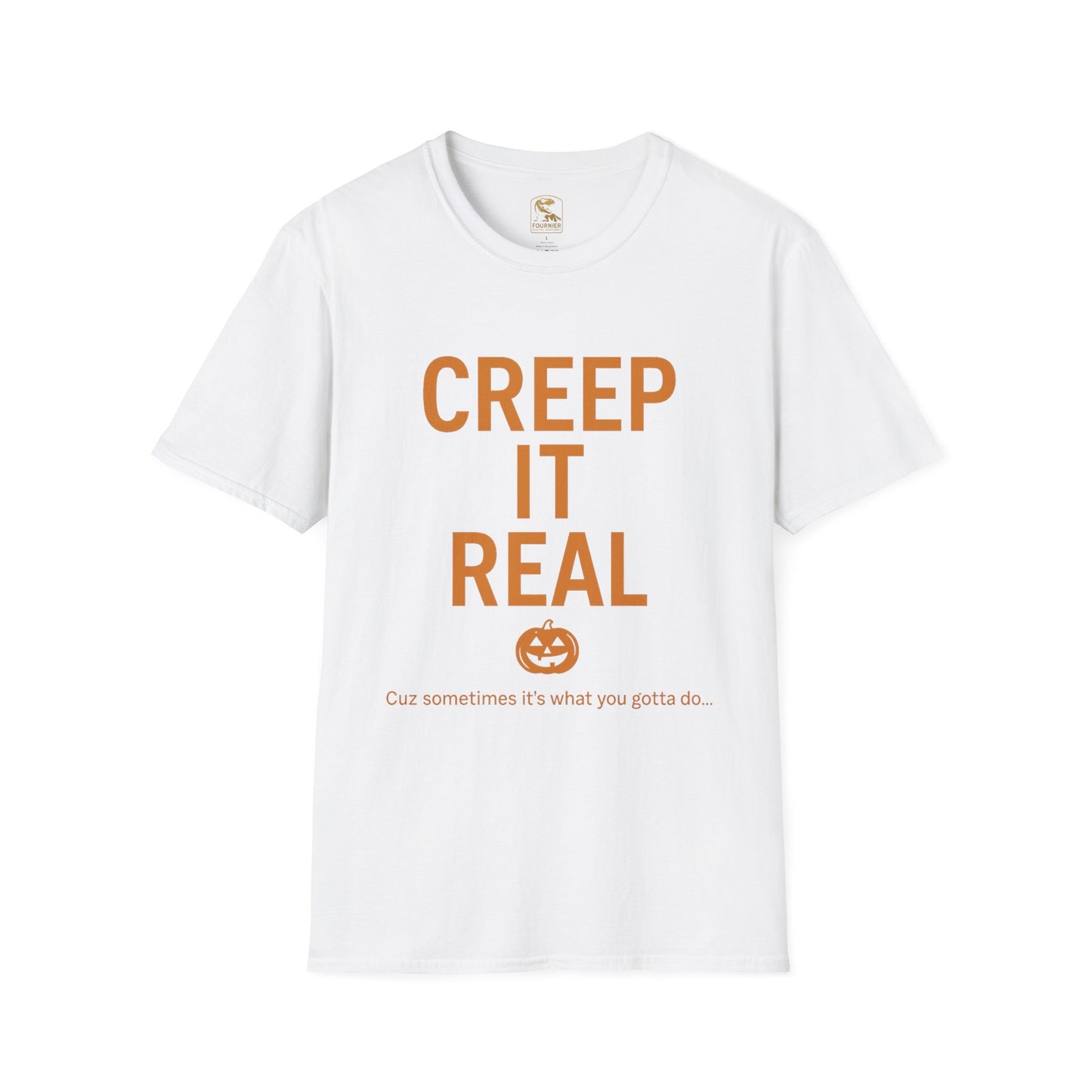Creep It Real Halloween T-Shirt, Unisex Softstyle Tee, Halloween Gift, Fall Apparel, Pumpkin Shirt, Spooky Season Wear