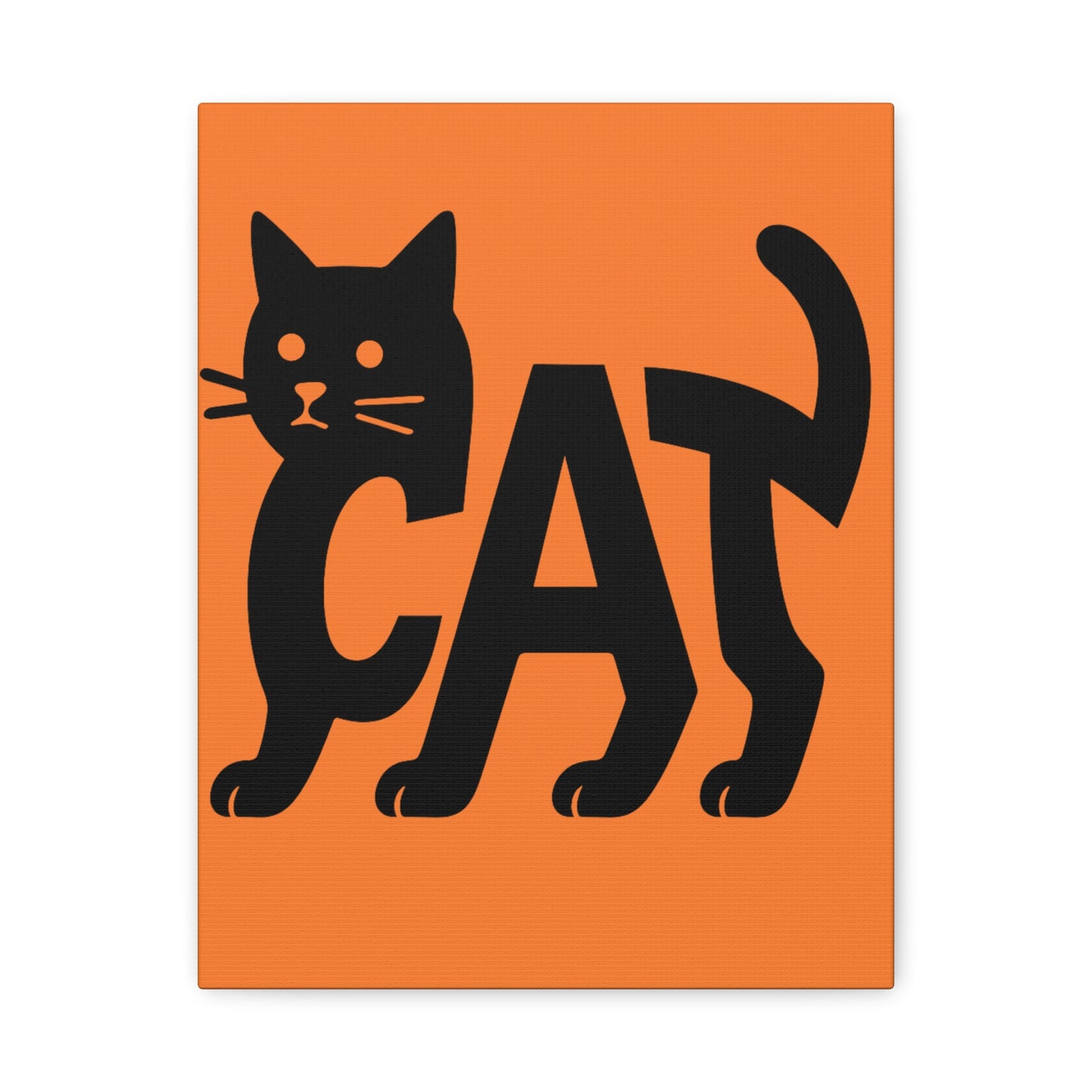 Cat-Themed Matte Canvas Art, Cute Cat Decor, Halloween Wall Art, Pet Lover Gift, Cat Lover Home Decor, Black Cat Artwork