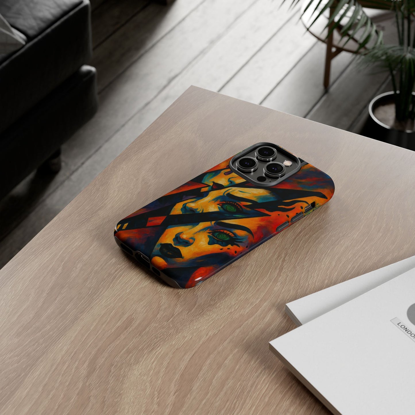 Vibrant Phone Case with Edgy Art, Tough Cases for Trendsetters, Unique Gift for Art Lovers, Colorful Phone Accessory, Protection and Style