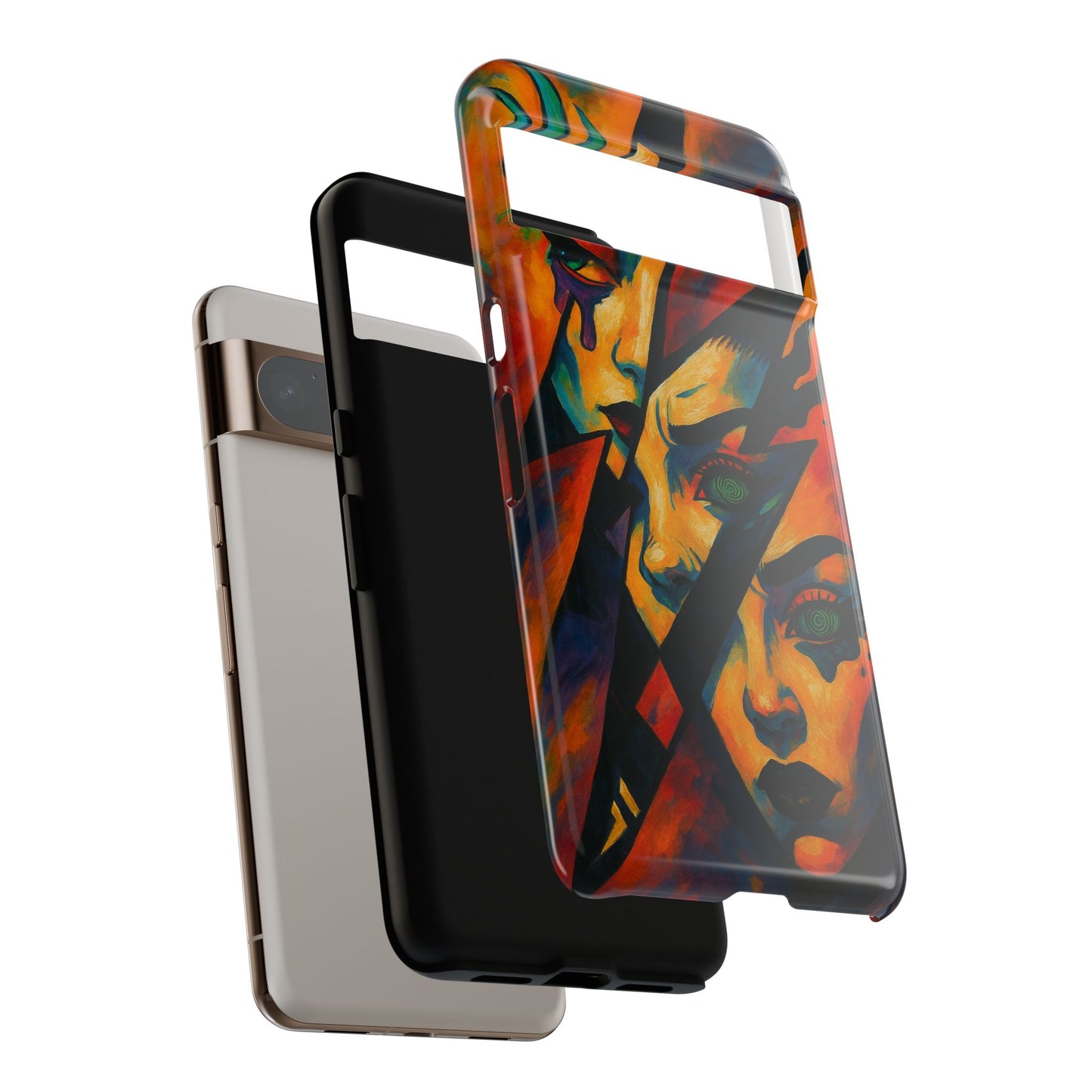 Vibrant Phone Case with Edgy Art, Tough Cases for Trendsetters, Unique Gift for Art Lovers, Colorful Phone Accessory, Protection and Style