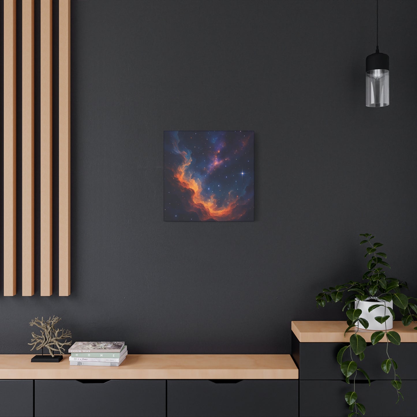 Stellar Flame – Nebula Canvas Art