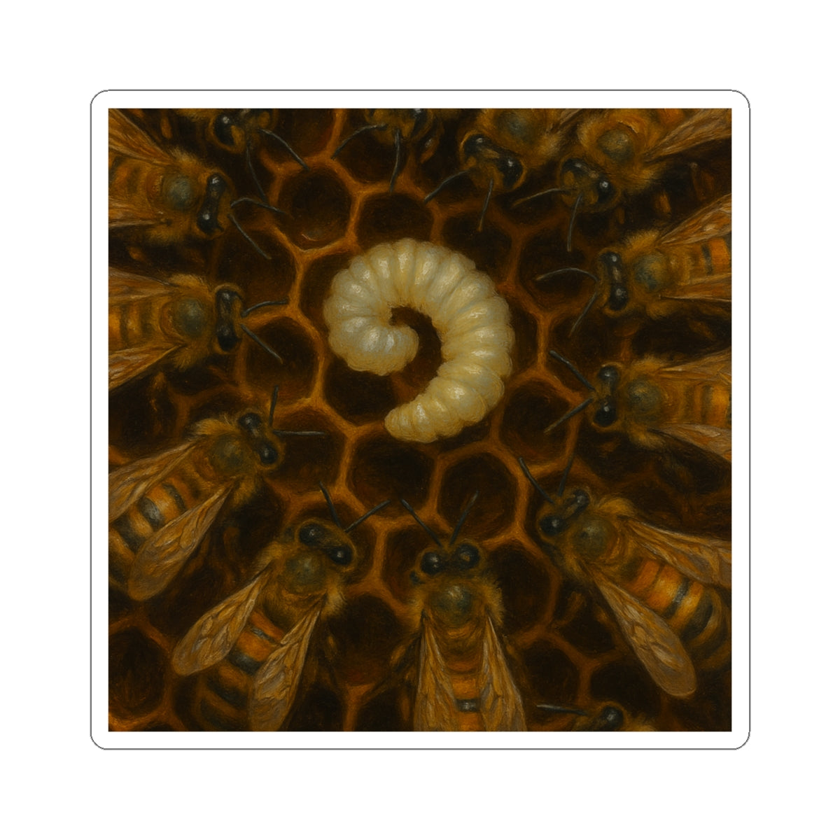 Beehive Kiss-Cut Stickers, Nature Lovers Decor, Eco-Friendly Art, Laptop Stickers, Spring Gift Ideas, Insect Wildlife Enthusiasts