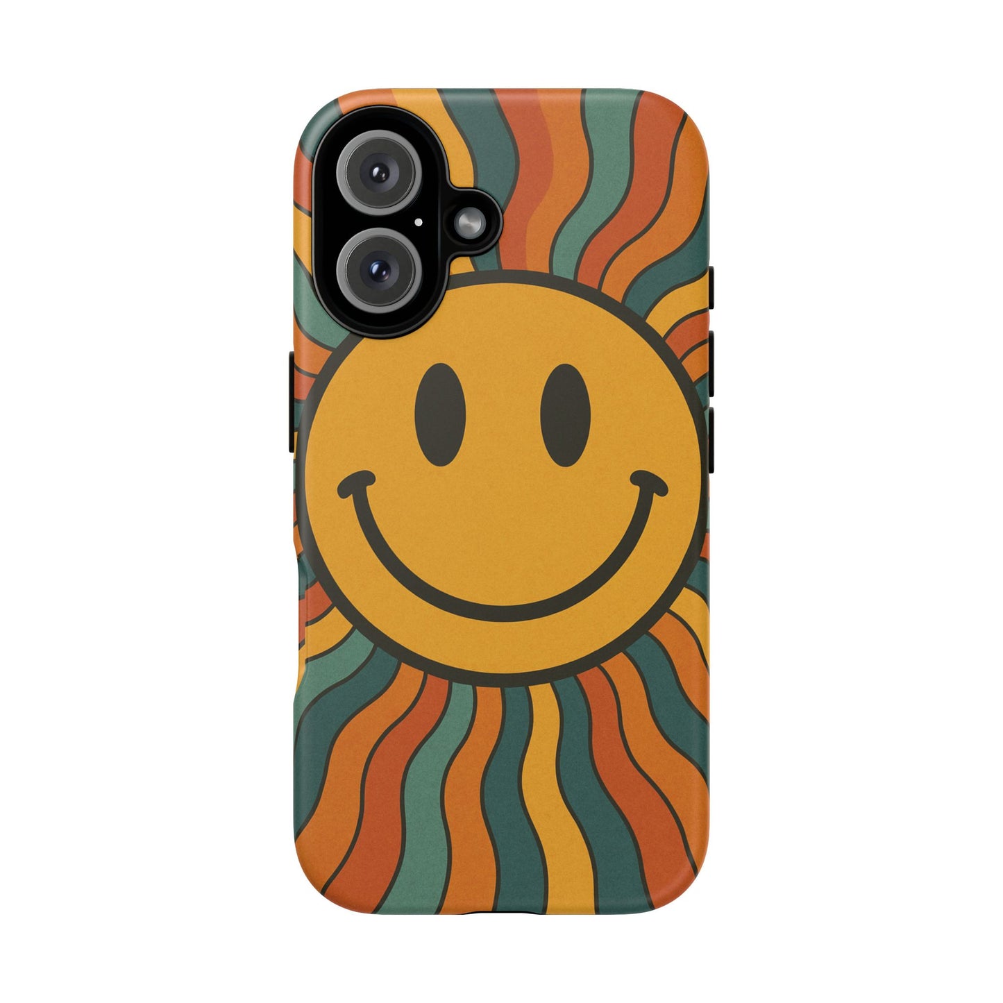 Colorful Smiley Phone Case, Retro Vibe Phone Cover, Cute Gift for Kids and Adults, Fun Protector for Everyday Use, Eco-Friendly Merchandise