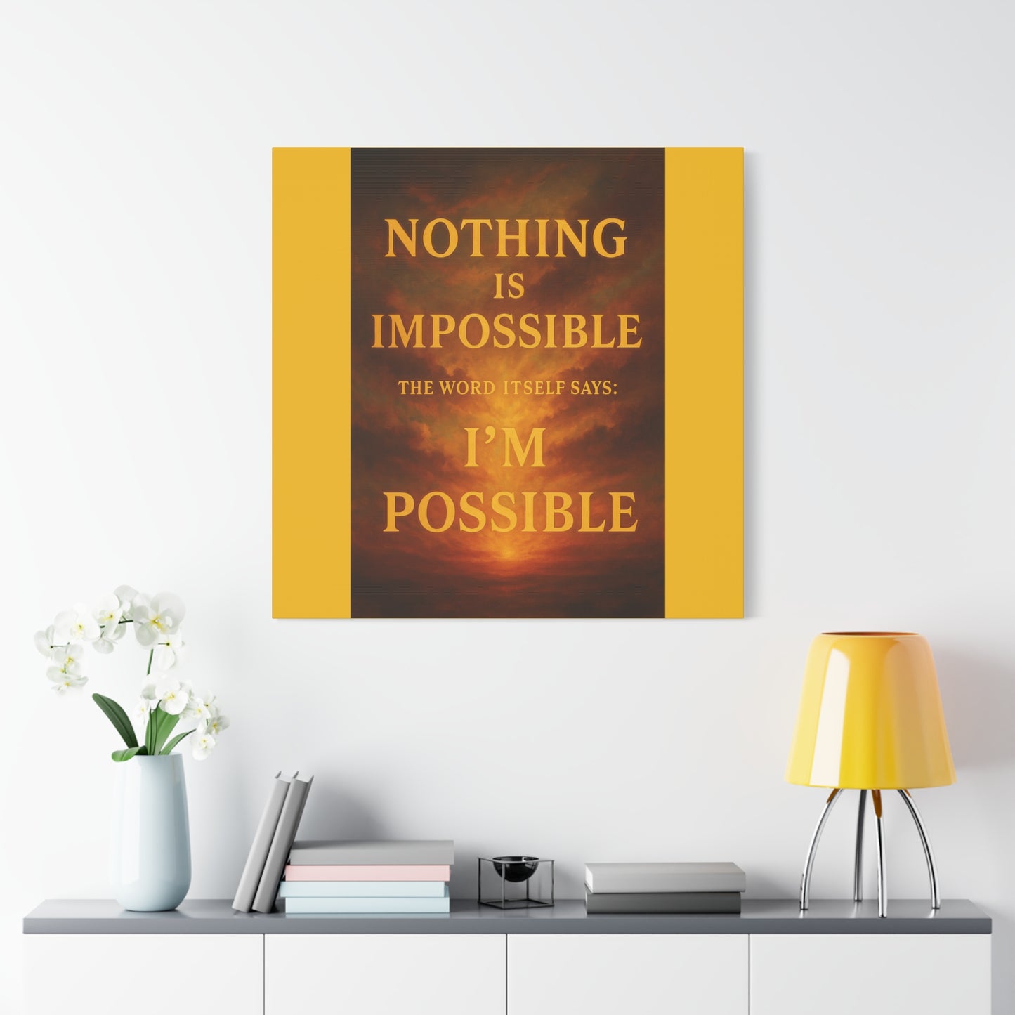 Inspirational Canvas Print, Motivational Wall Art, Positive Quote Decor, Home Office Wall Art, Gift for Dreamers