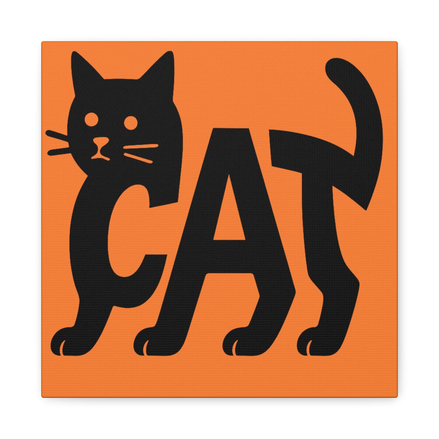 Cat-Themed Matte Canvas Art, Cute Cat Decor, Halloween Wall Art, Pet Lover Gift, Cat Lover Home Decor, Black Cat Artwork