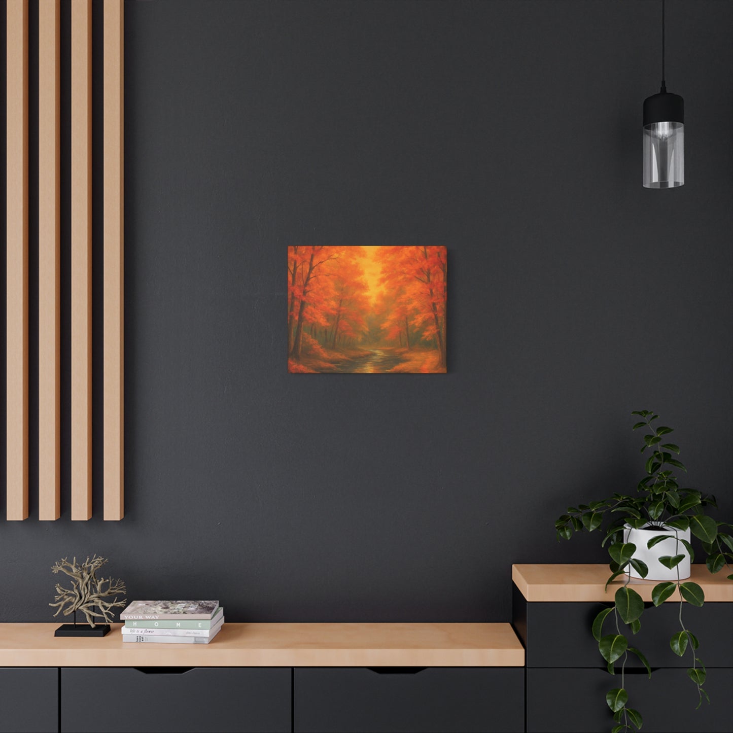 Autumn Forest Canvas Art Print, Fall Home Decor, Cozy Wall Art, Nature Inspired Gallery, Seasonal Decoration