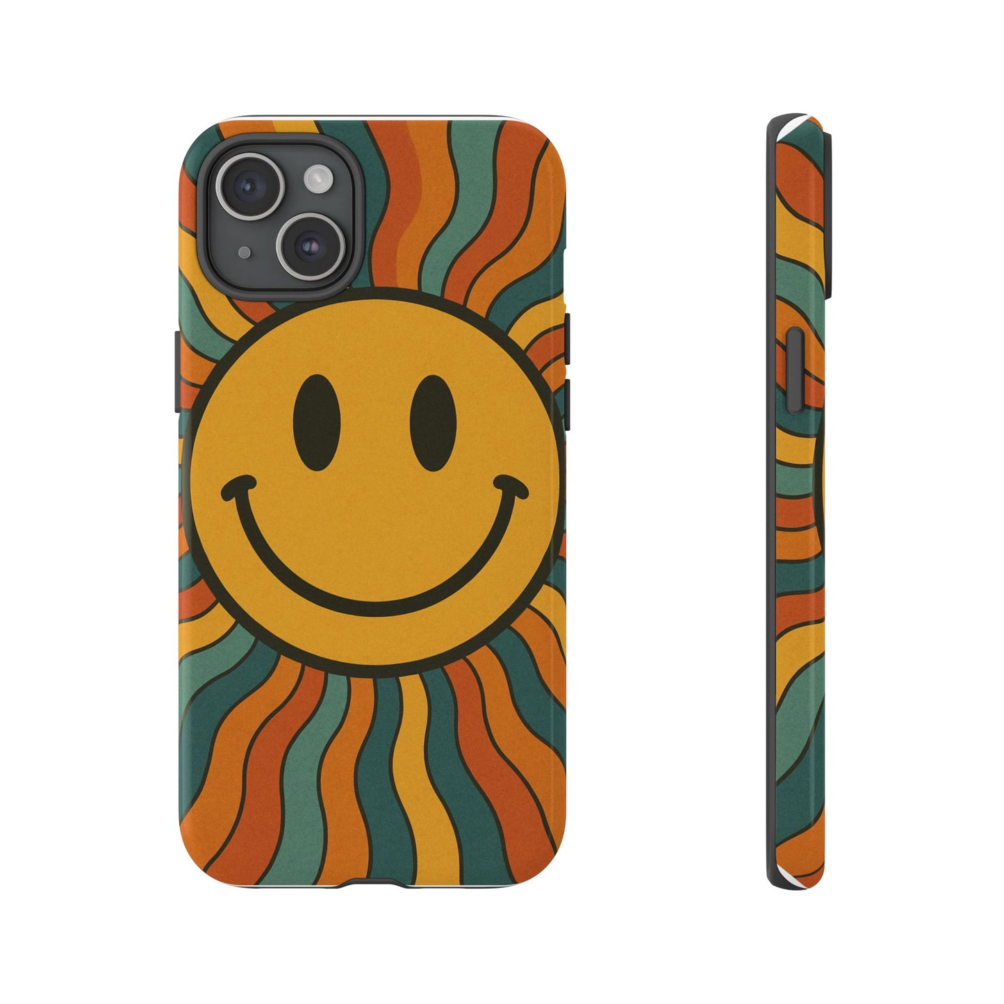 Colorful Smiley Phone Case, Retro Vibe Phone Cover, Cute Gift for Kids and Adults, Fun Protector for Everyday Use, Eco-Friendly Merchandise