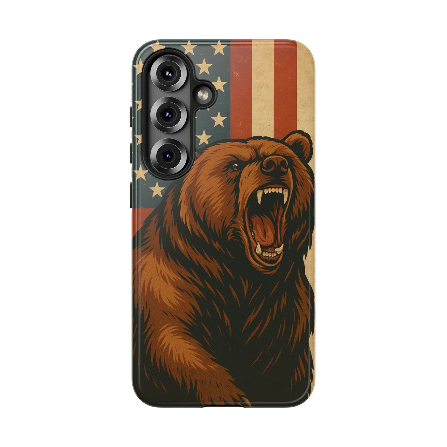 Tough Cases - Patriotic Bear Phone Case, Custom Phone Cover, Strong Protective Case, USA Flag Design, Gift for Outdoors Lovers