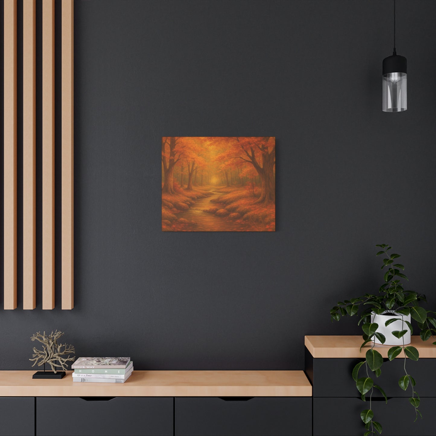Autumn Landscape Canvas Print, Cozy Home Decor, Fall Wall Art, Nature Inspired Gift, Thanksgiving Decoration