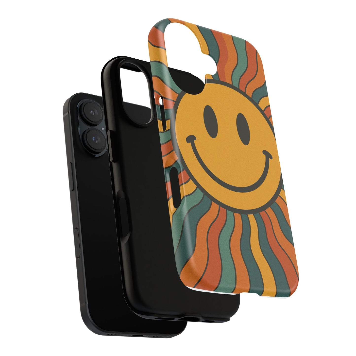 Colorful Smiley Phone Case, Retro Vibe Phone Cover, Cute Gift for Kids and Adults, Fun Protector for Everyday Use, Eco-Friendly Merchandise