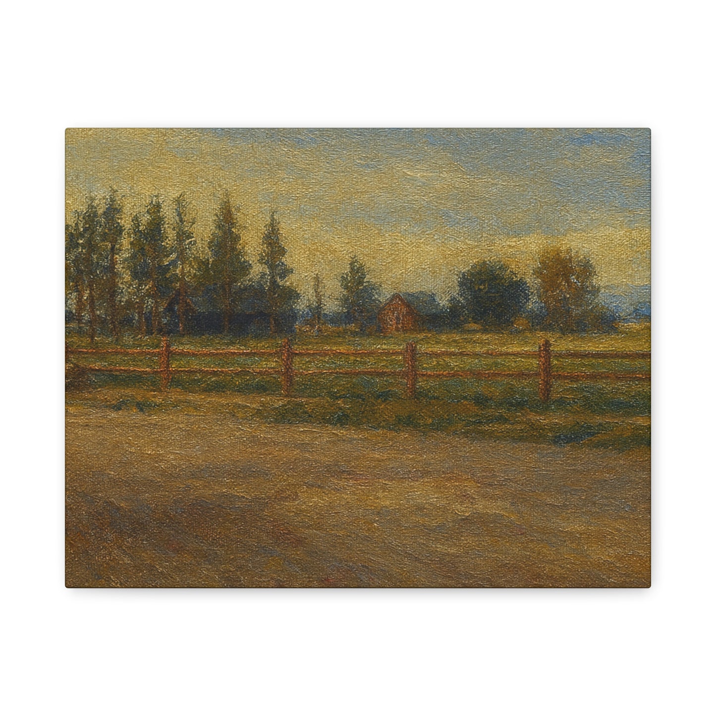 Rustic Landscape Canvas Print, Home Decor, Art for Living Room, Farmhouse Style, Gift for Art Lovers