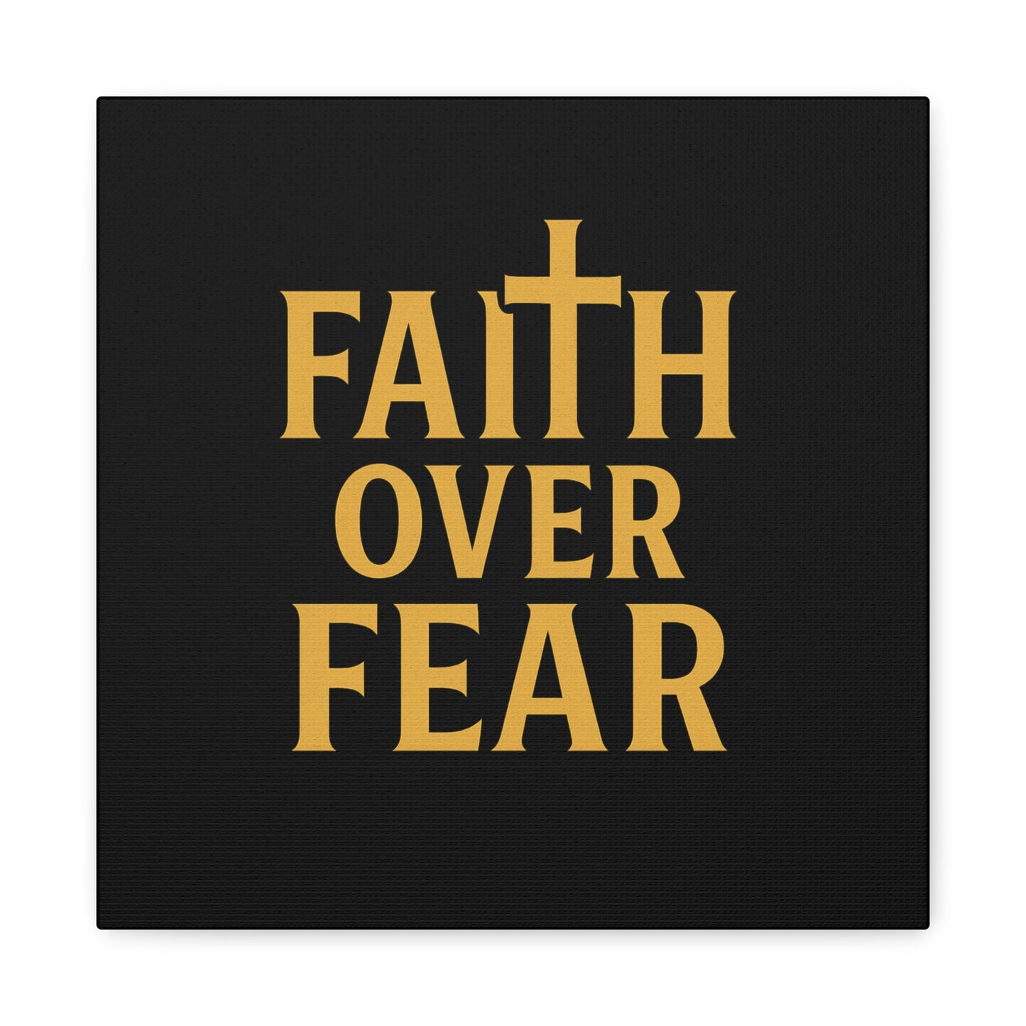 Faith Over Fear Canvas Art - Inspirational Wall Decor, Motivational Gift, Home Decoration, Christian Wall Art, Belief Affirmation
