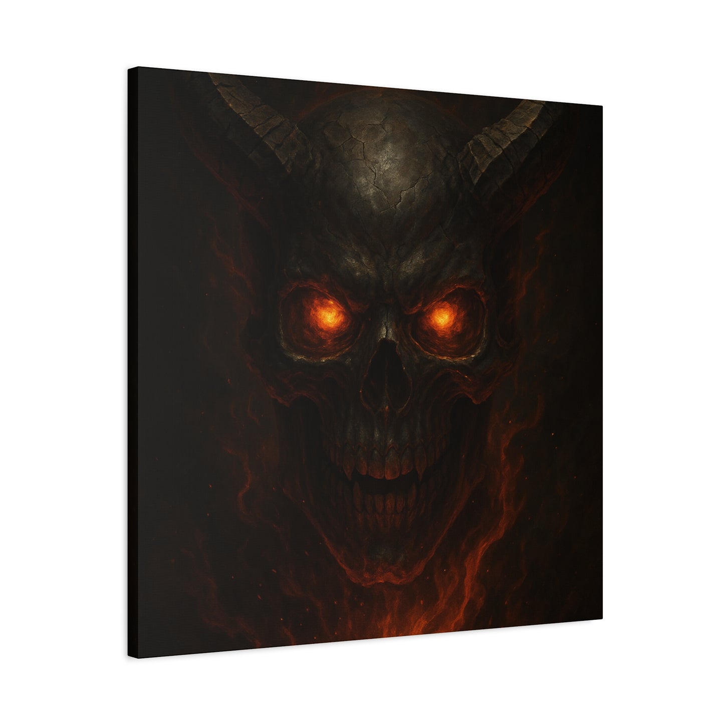 Gothic Wall Art Canvas, Dark Decor for Halloween, Gift for Horror Fans, Scary Home Wall Hanging, Edgy Room Decor