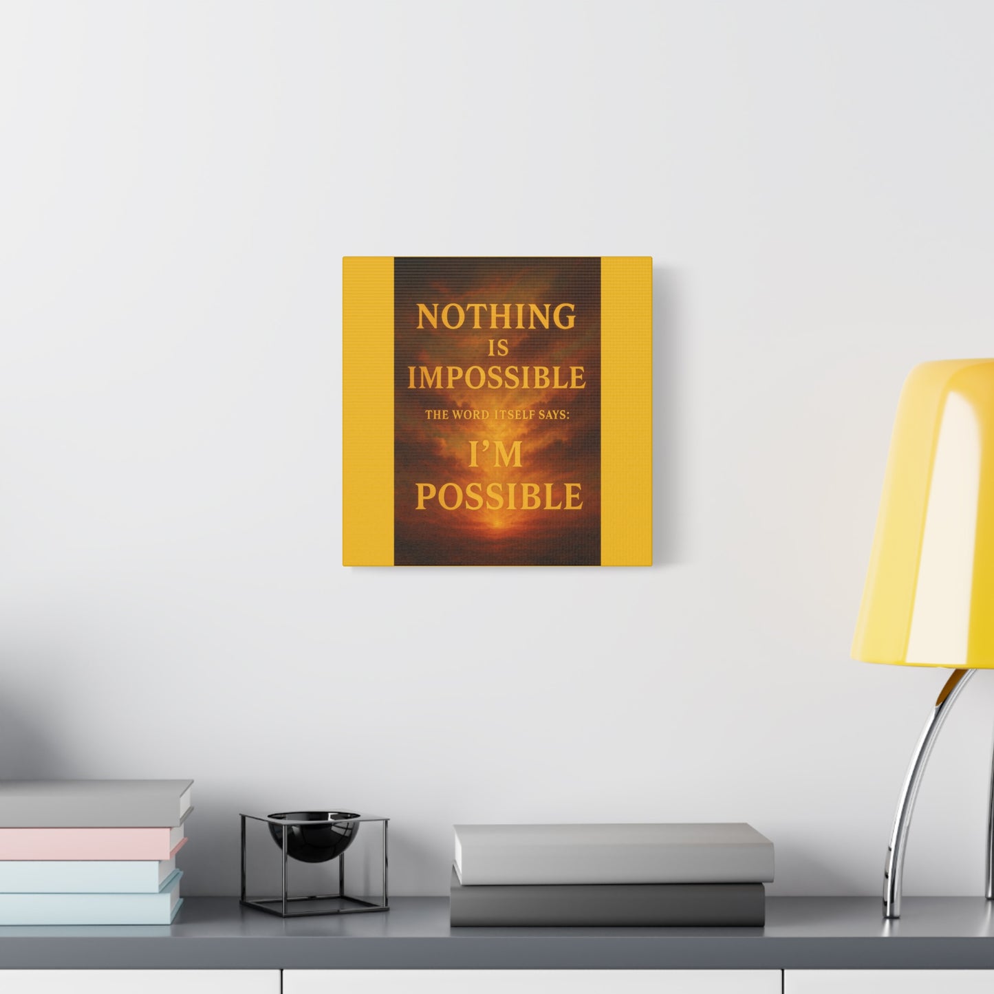 Inspirational Canvas Print, Motivational Wall Art, Positive Quote Decor, Home Office Wall Art, Gift for Dreamers