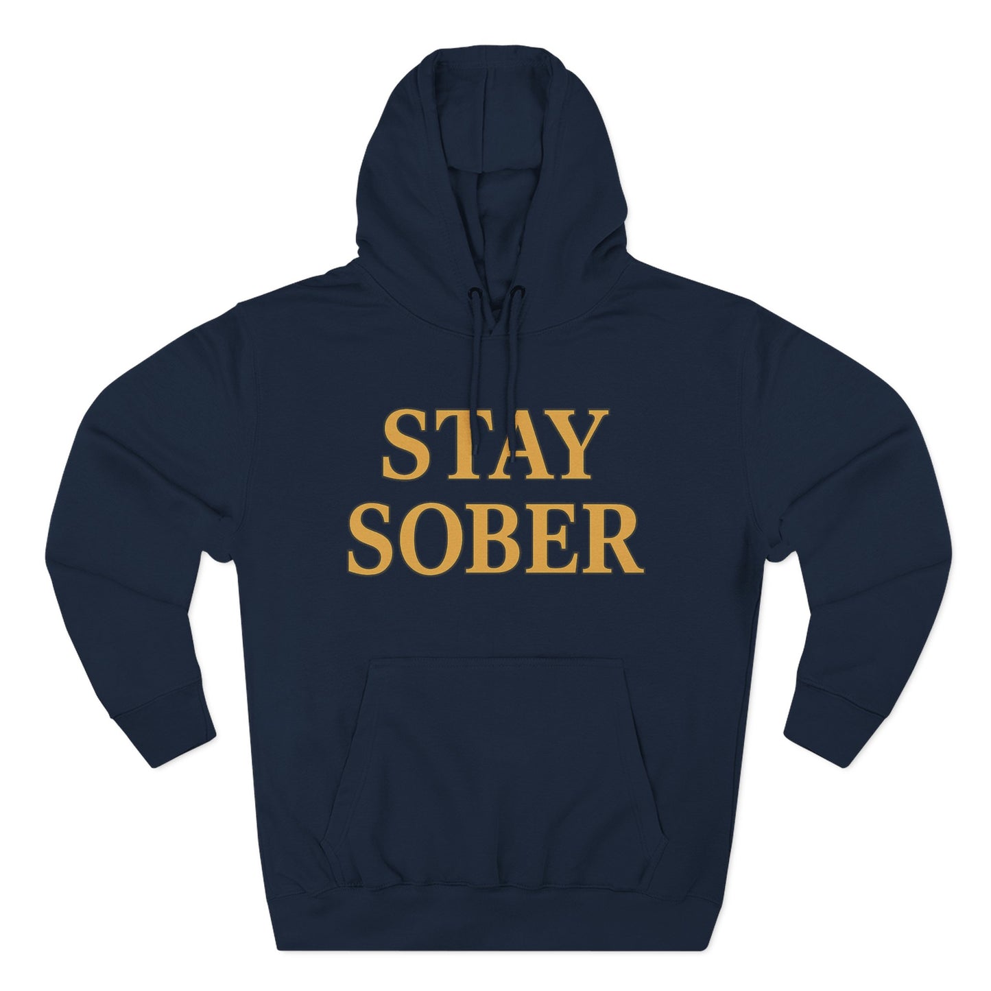 Stay Sober x Faith Hoodie – Gold & Black Christian Recovery Design