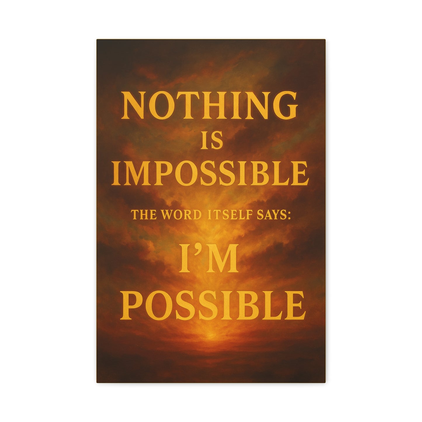 Inspirational Canvas Print, Motivational Wall Art, Positive Quote Decor, Home Office Wall Art, Gift for Dreamers