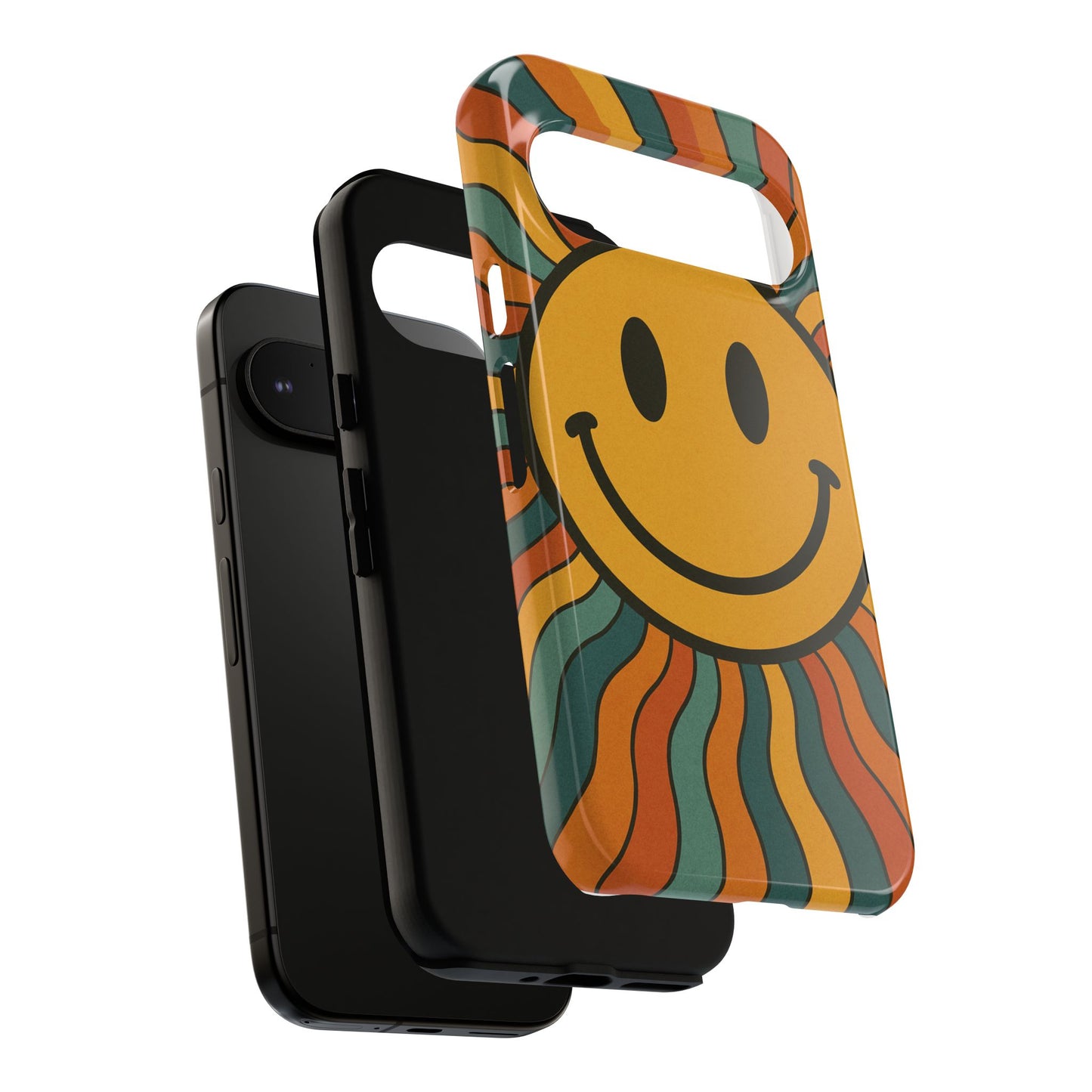 Colorful Smiley Phone Case, Retro Vibe Phone Cover, Cute Gift for Kids and Adults, Fun Protector for Everyday Use, Eco-Friendly Merchandise