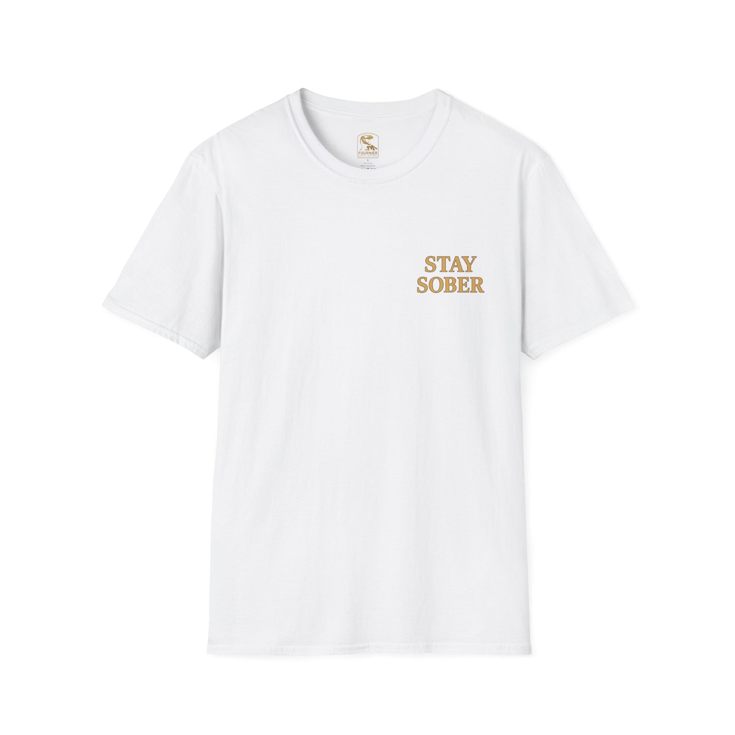 Sobriety Motivation Tee Shirt - Unisex Softstyle T-Shirt All Gas No Breaks Stay Strong Be Real