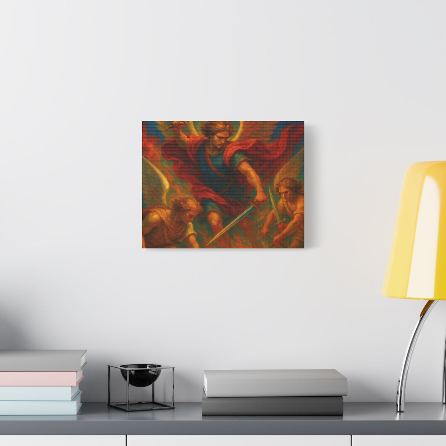 Divine Art Canvas, St Michael Wall Decor, Spiritual Home Decor, Inspirational Gift, Saint Art Print, Religious Wall Art