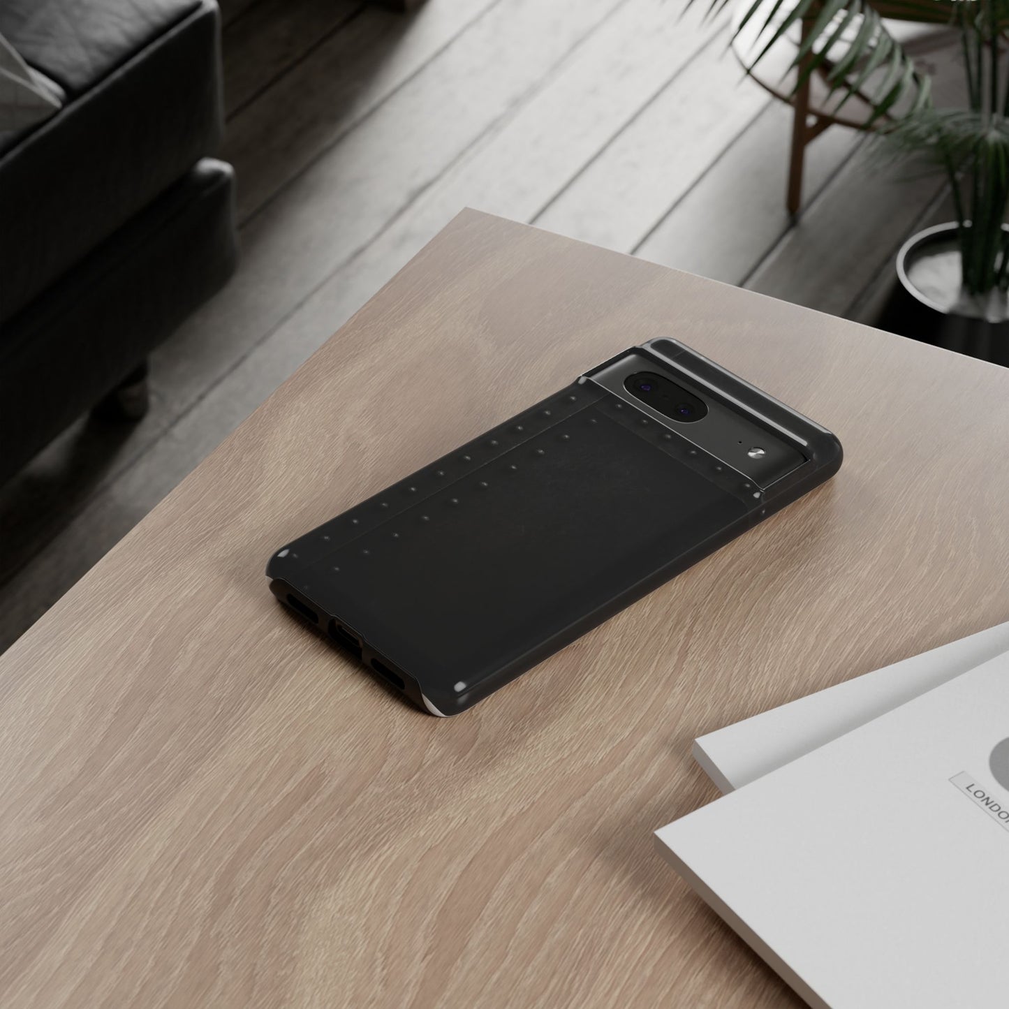 Steel & Smoke – Riveted Shadows Phone Case