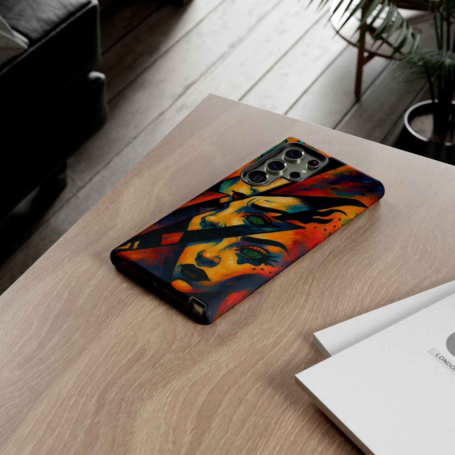 Vibrant Phone Case with Edgy Art, Tough Cases for Trendsetters, Unique Gift for Art Lovers, Colorful Phone Accessory, Protection and Style