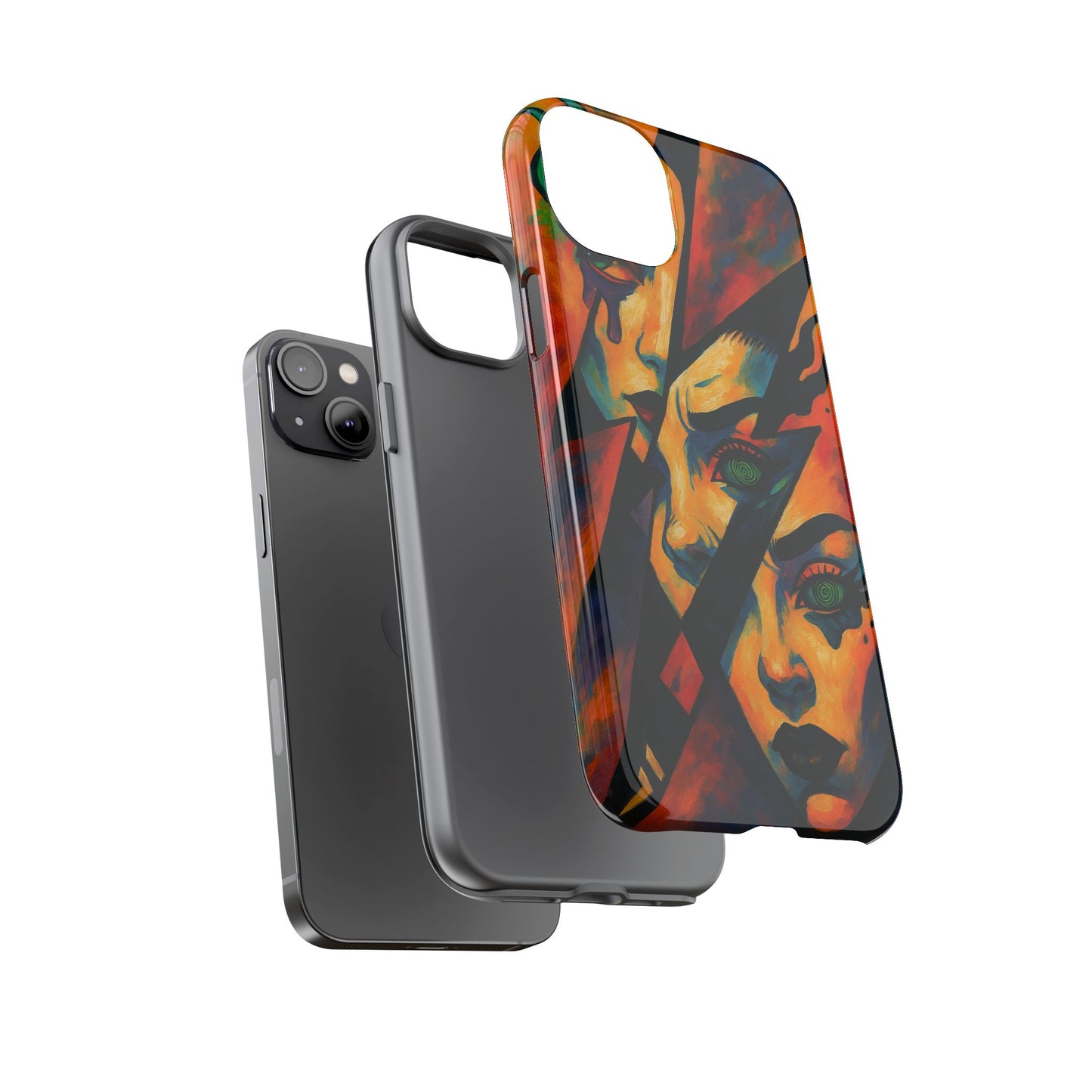 Vibrant Phone Case with Edgy Art, Tough Cases for Trendsetters, Unique Gift for Art Lovers, Colorful Phone Accessory, Protection and Style