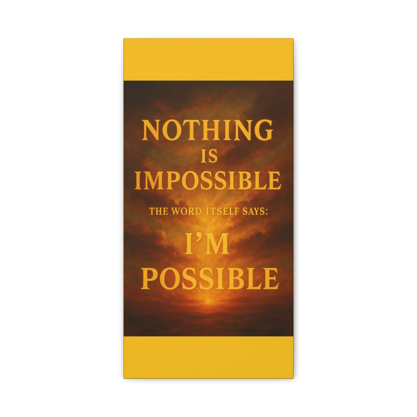 Inspirational Canvas Print, Motivational Wall Art, Positive Quote Decor, Home Office Wall Art, Gift for Dreamers