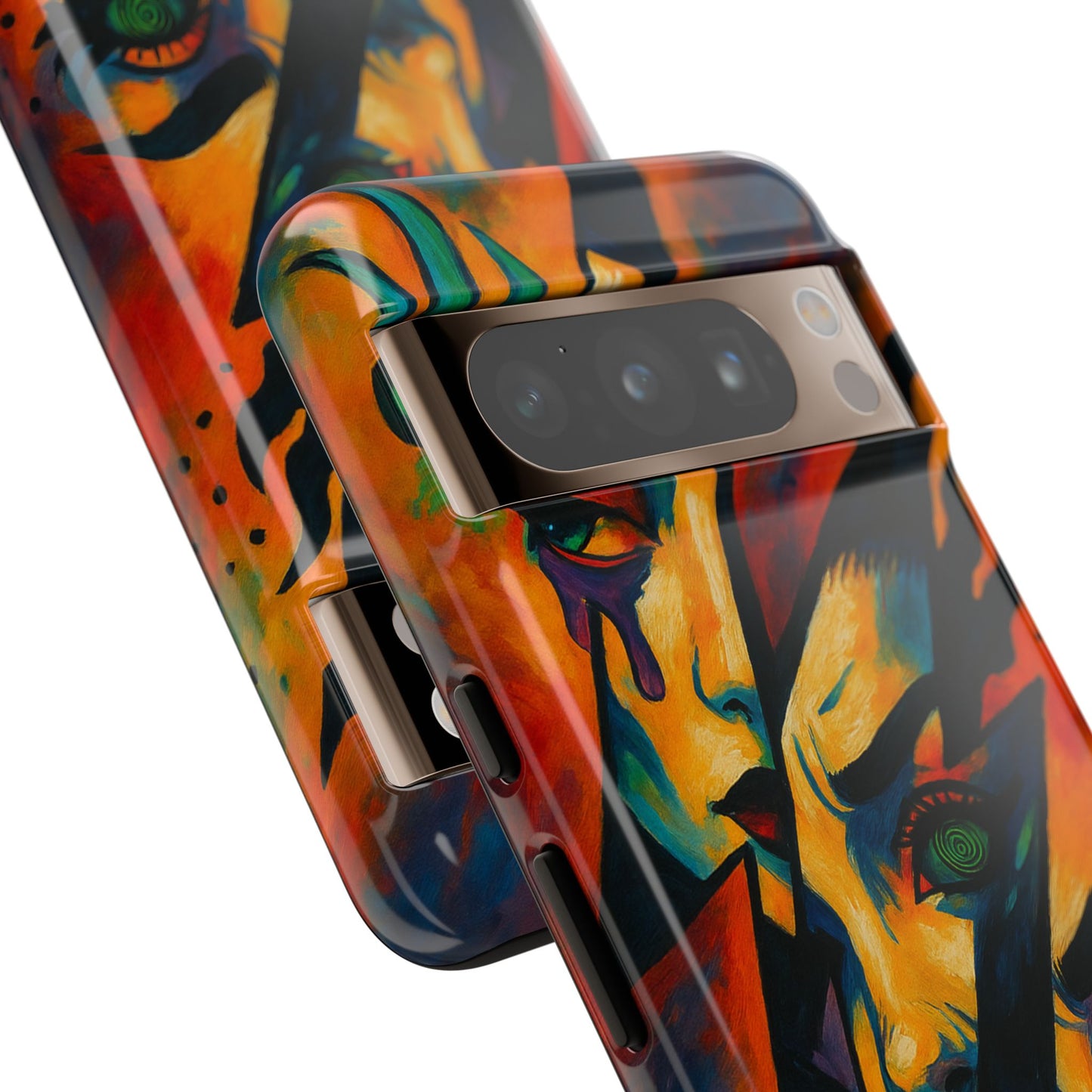 Vibrant Phone Case with Edgy Art, Tough Cases for Trendsetters, Unique Gift for Art Lovers, Colorful Phone Accessory, Protection and Style