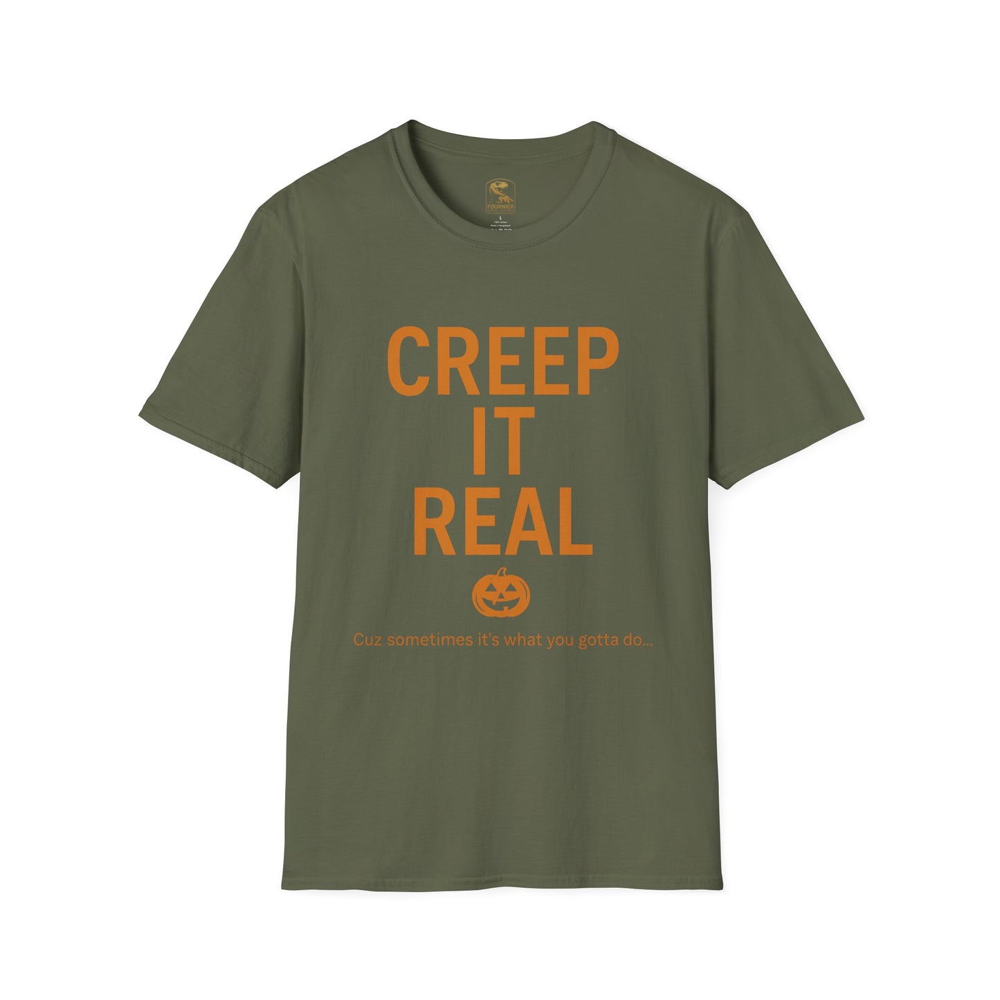 Creep It Real Halloween T-Shirt, Unisex Softstyle Tee, Halloween Gift, Fall Apparel, Pumpkin Shirt, Spooky Season Wear