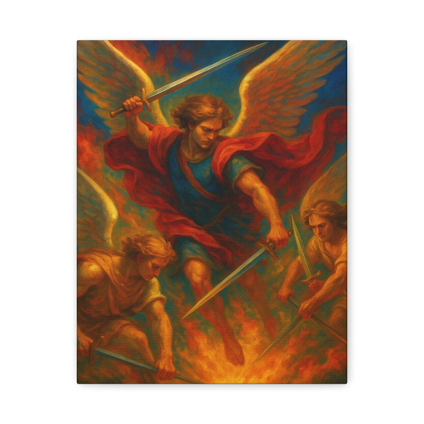 Divine Art Canvas, St Michael Wall Decor, Spiritual Home Decor, Inspirational Gift, Saint Art Print, Religious Wall Art